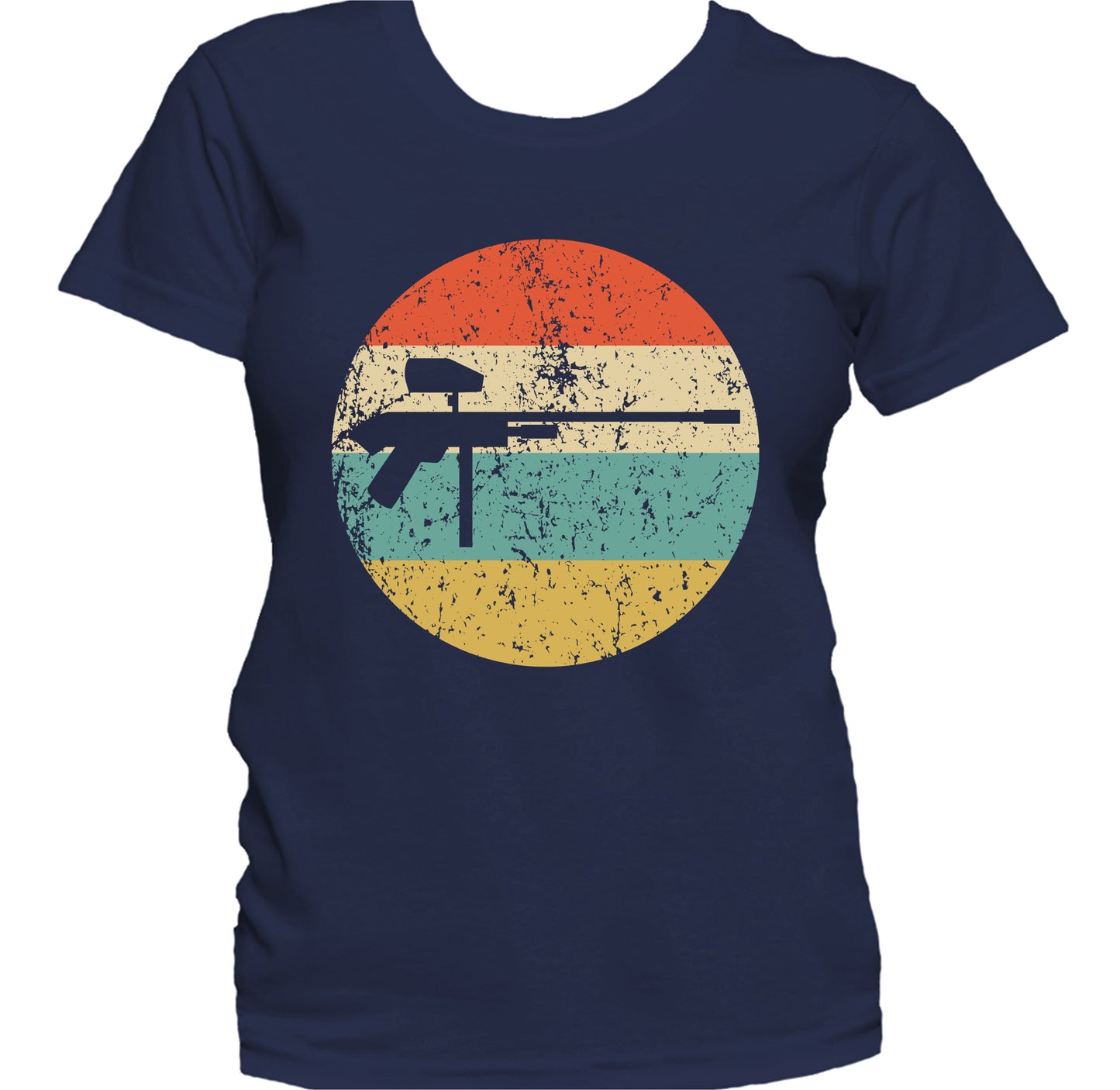 Paintball Gun Silhouette Retro Sports Women's T-Shirt