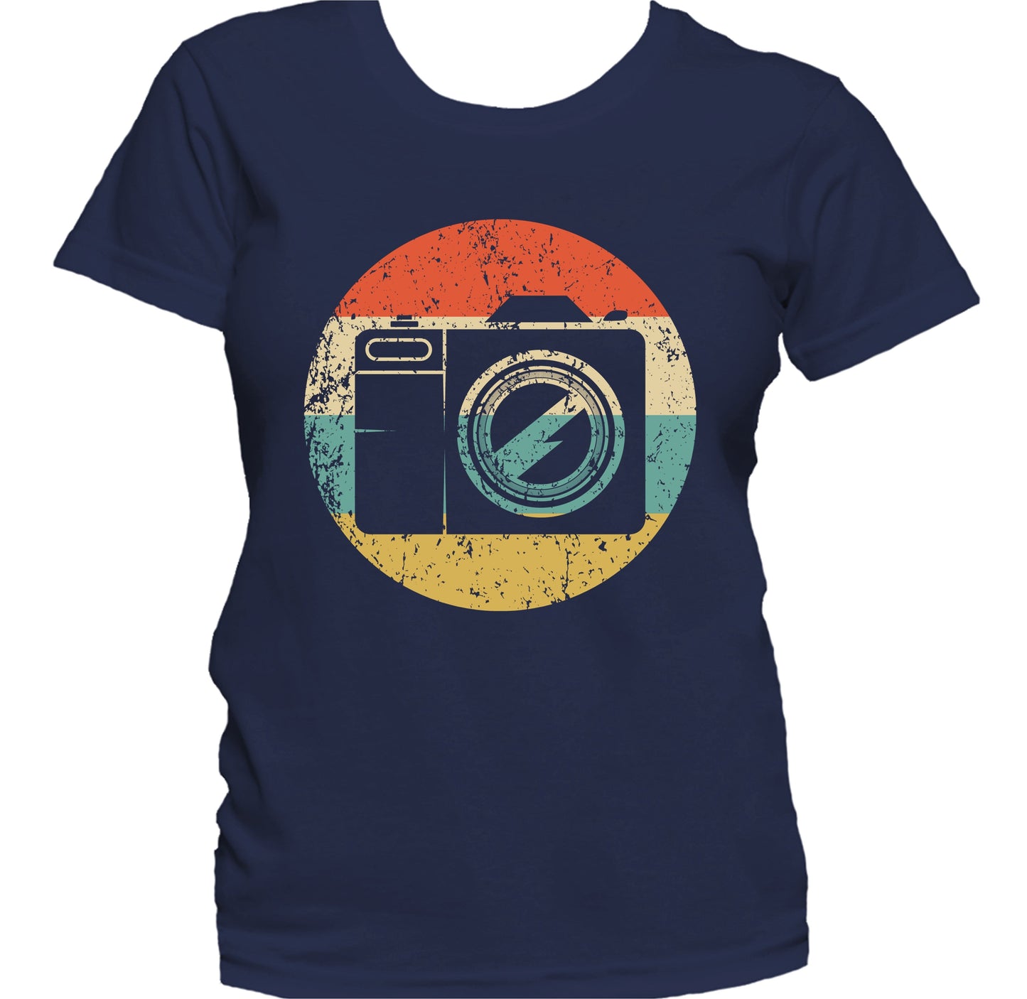 Camera Silhouette Retro Photographer Women's T-Shirt