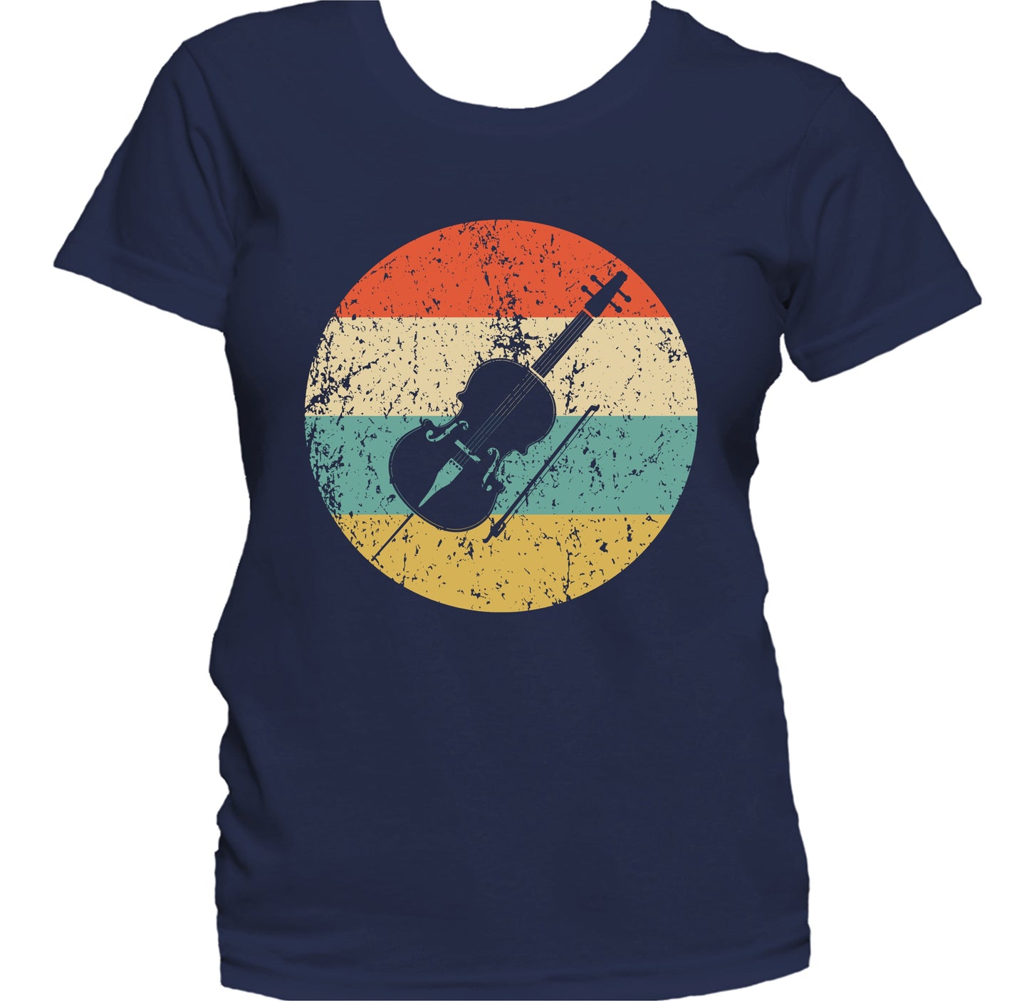 Cello Silhouette Retro Music Musician Musical Instrument Women's T-Shirt