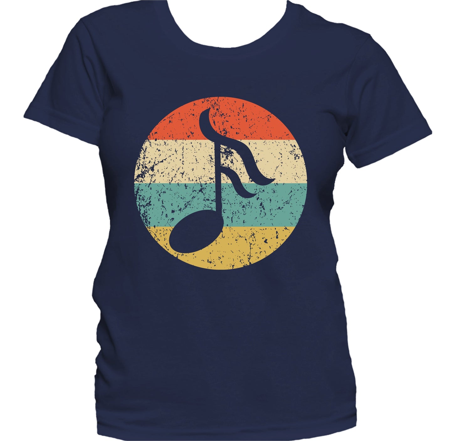 16th Note Silhouette Retro Music Musician Musical Note Women's T-Shirt