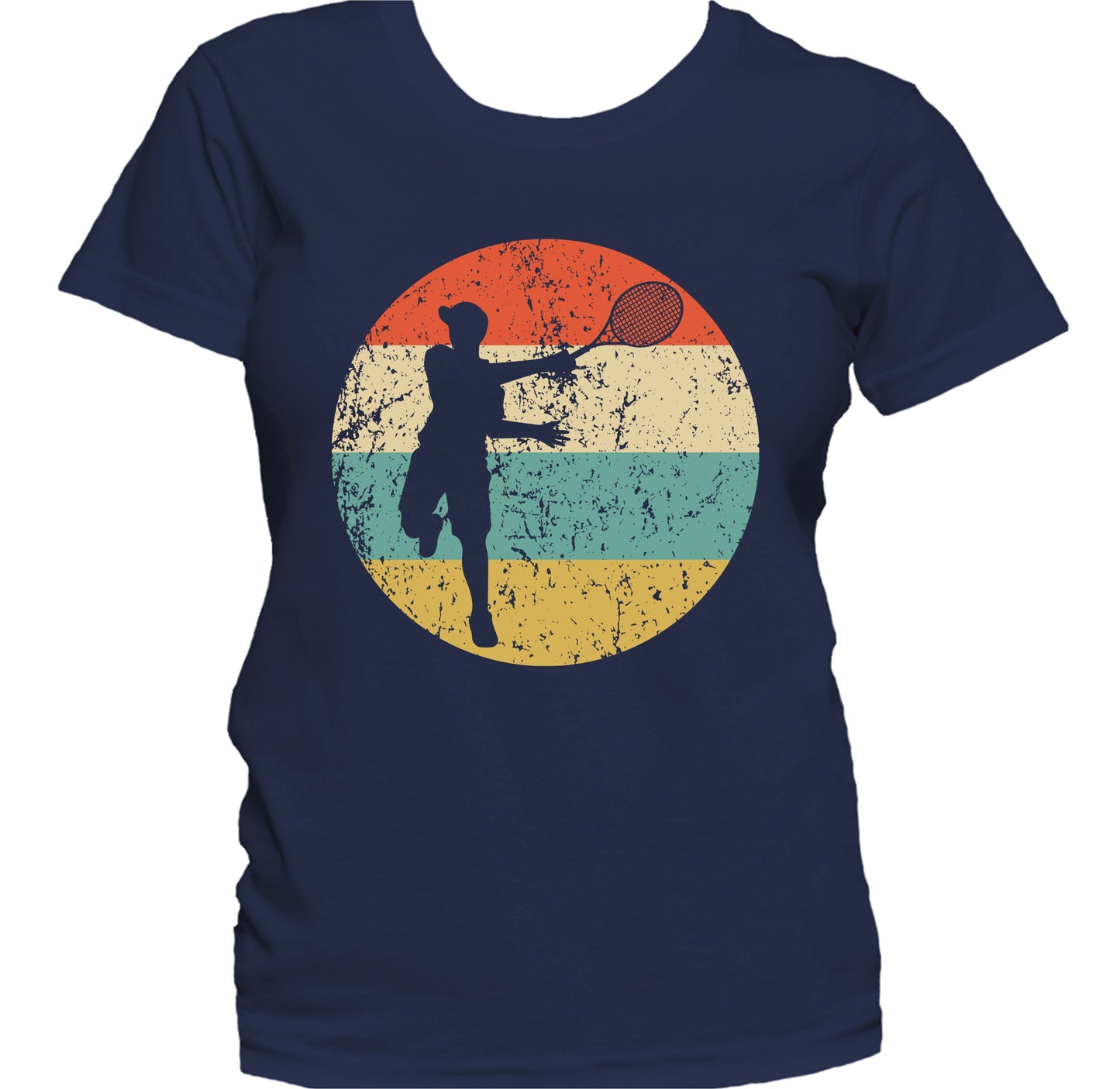 Tennis Player Silhouette Retro Sports Women's T-Shirt
