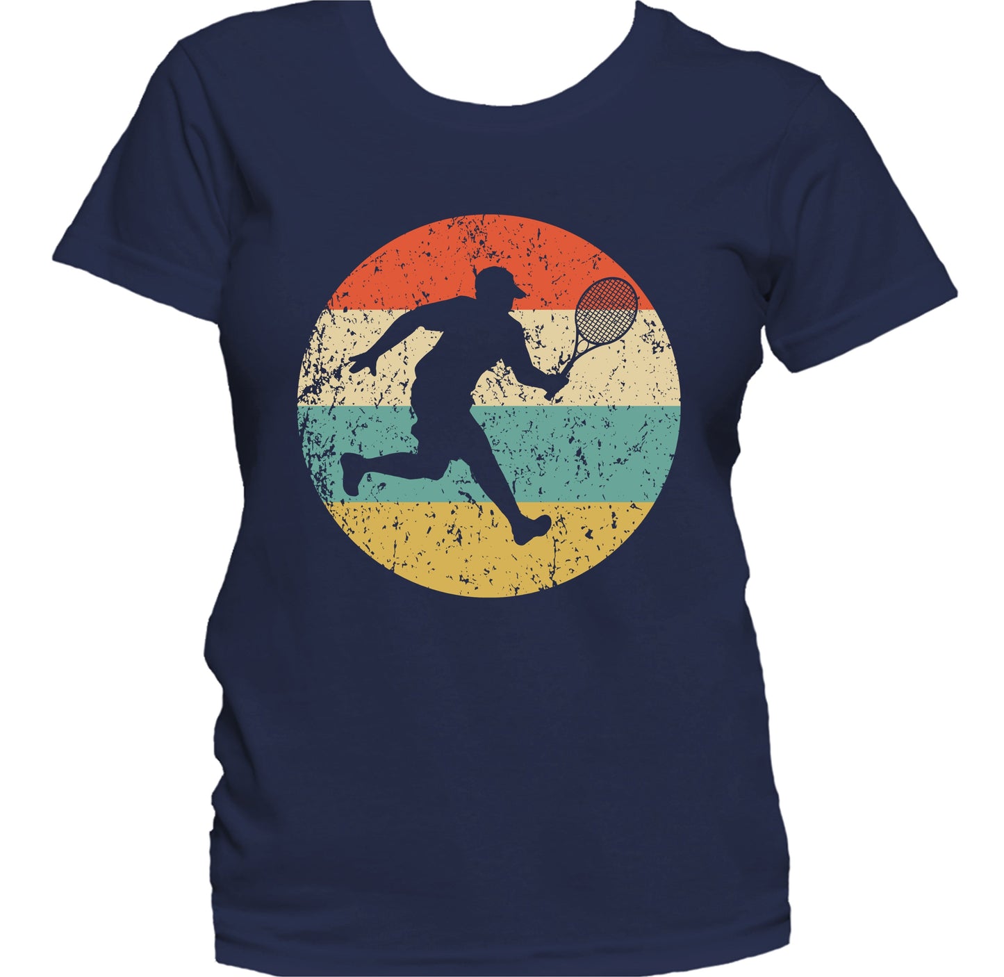 Tennis Player Silhouette Retro Sports Women's T-Shirt