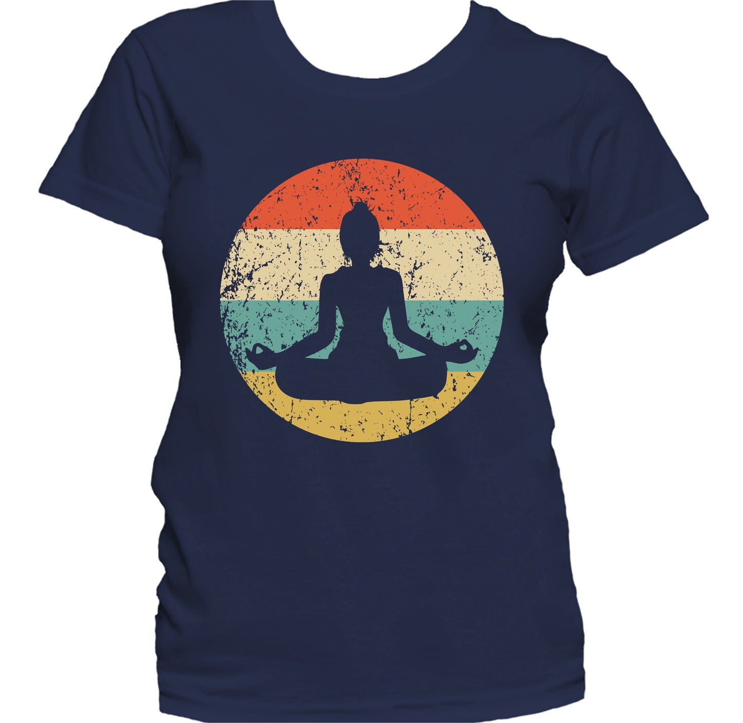 Yoga Pose Silhouette Retro Yoga Women's T-Shirt