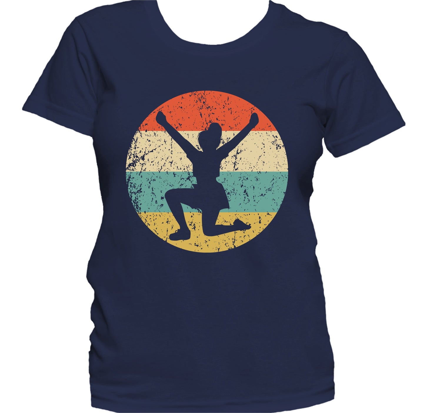 Cheerleading Cheer Silhouette Retro Cheerleader Women's T-Shirt