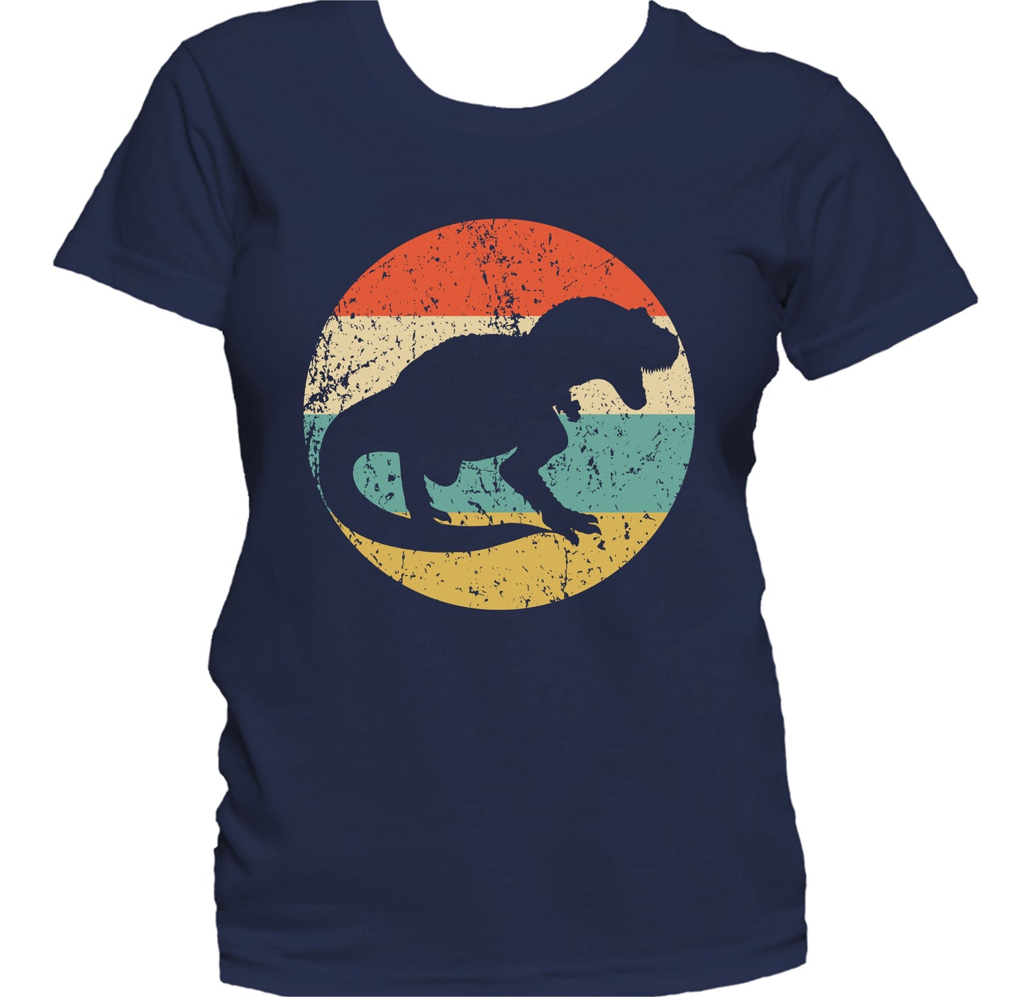 Tyrannosaurus Rex T Rex Silhouette Retro Dinosaur Women's T-Shirt