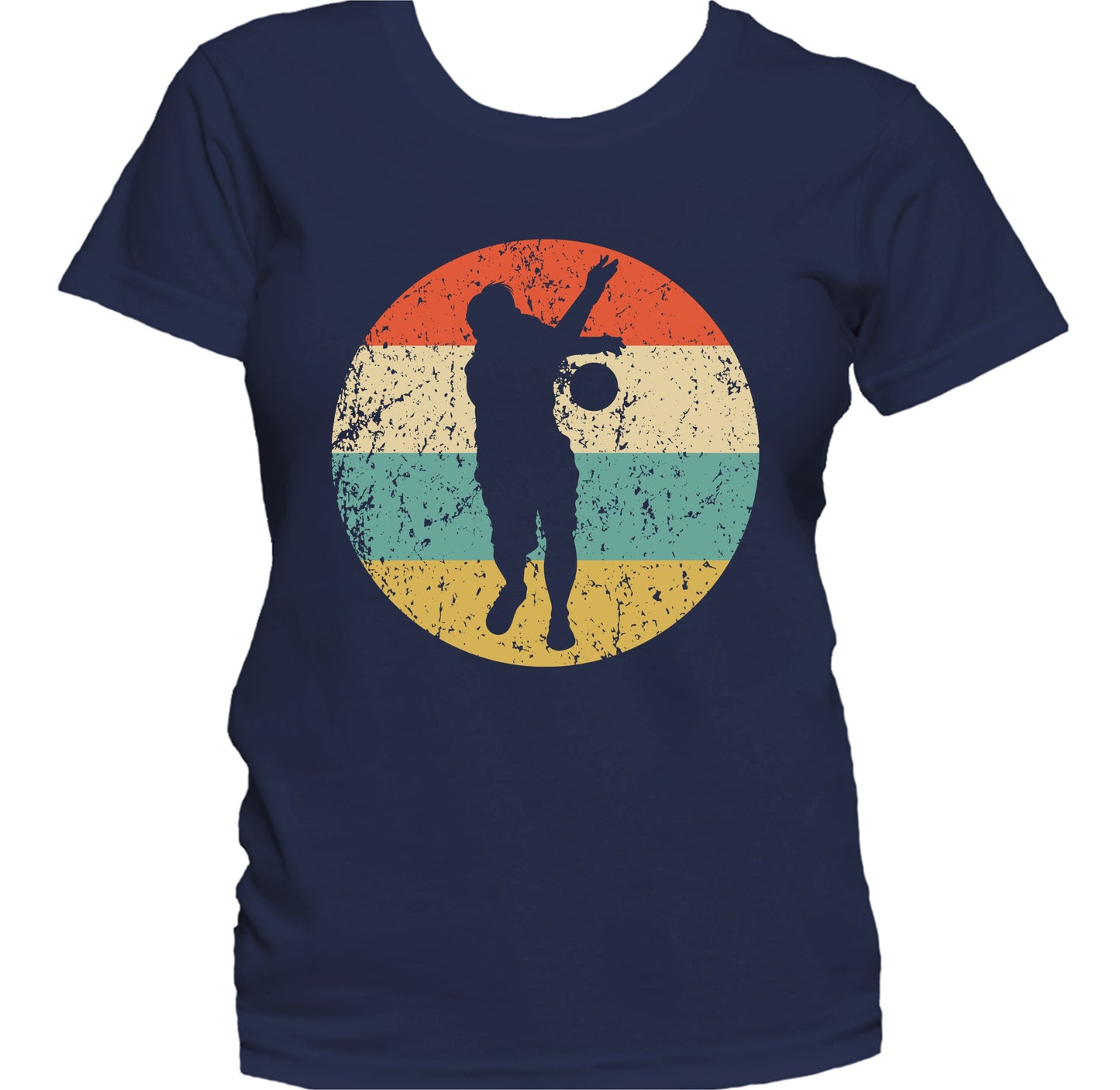 Bocce Ball Player Silhouette Retro Bocce Women's T-Shirt