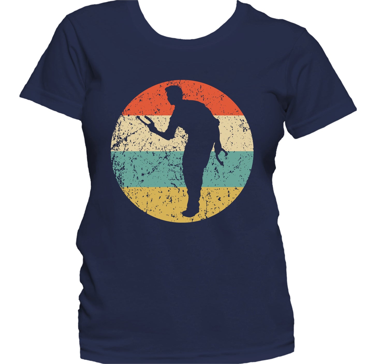 Horseshoes Player Silhouette Retro Horseshoes Women's T-Shirt