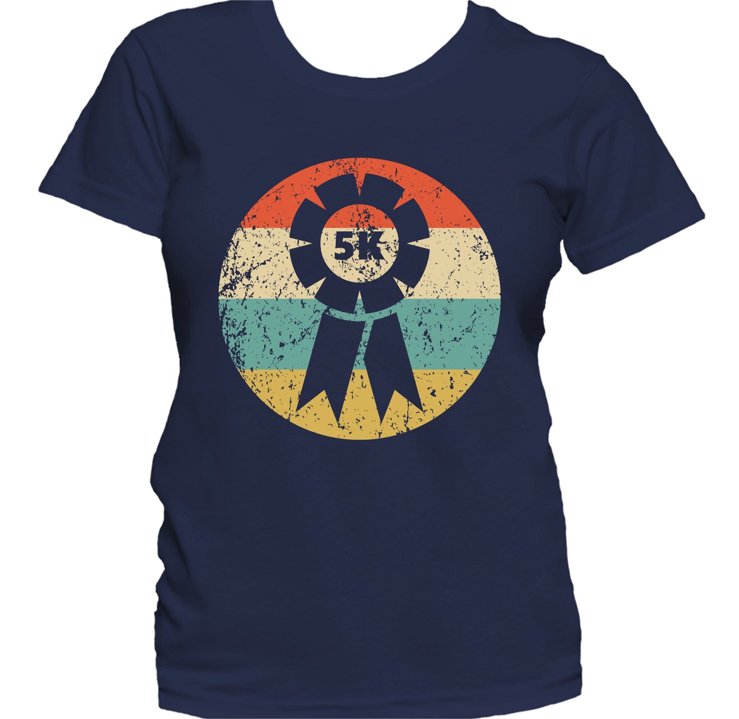 5K Race Finisher Ribbon Icon Retro Running Women's T-Shirt