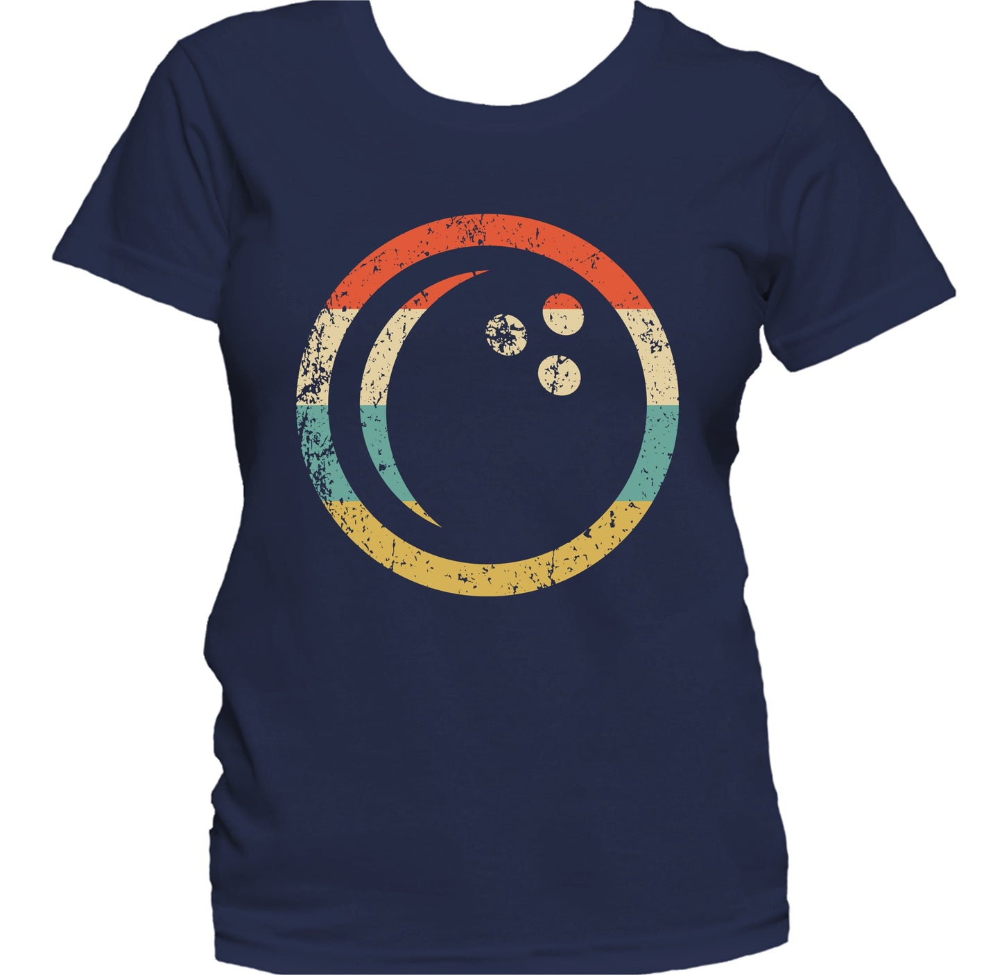 Bowling Ball Icon Retro Bowling Women's T-Shirt