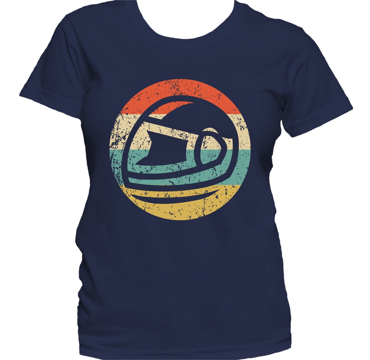 Motorcycle Helmet Icon Retro Motorcycle Women's T-Shirt