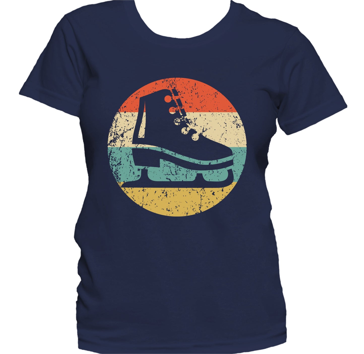 Ice Skate Icon Retro Figure Skating Women's T-Shirt