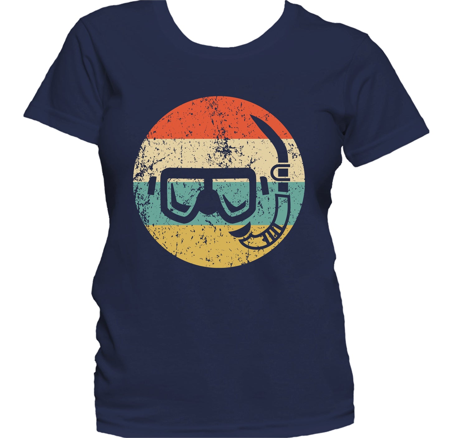 Snorkel Mask Icon Retro Snorkeling Women's T-Shirt