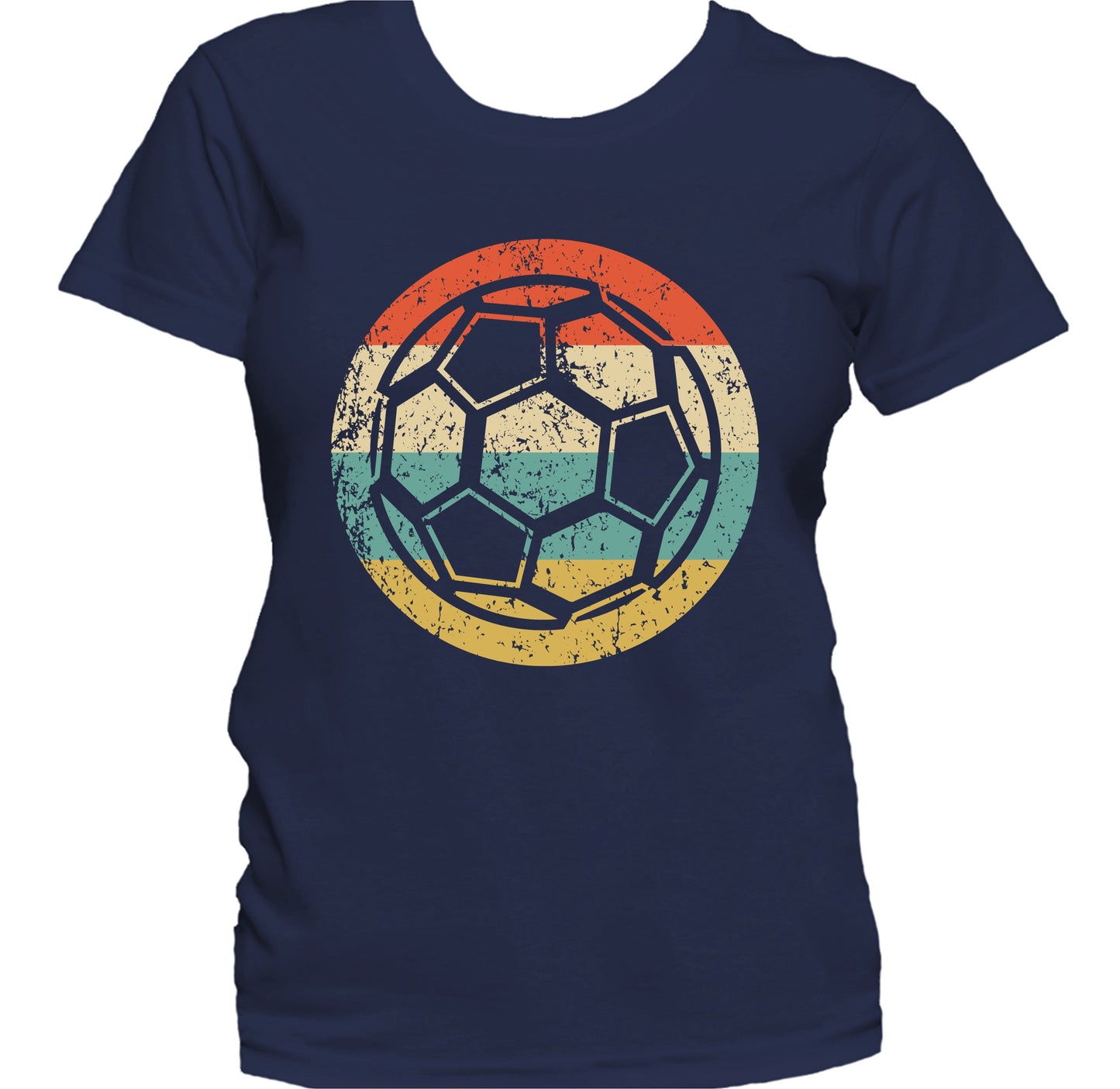 Soccer Ball Icon Retro Soccer Women's T-Shirt