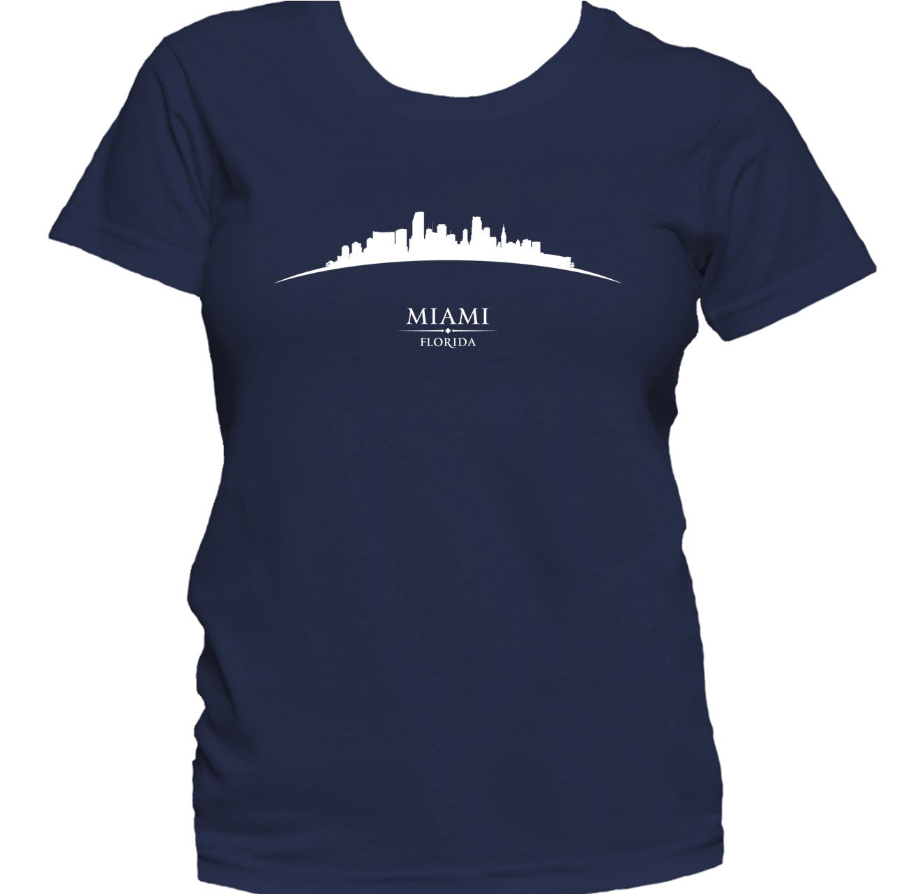 Miami Florida Cityscape Downtown Skyline Women's T-Shirt