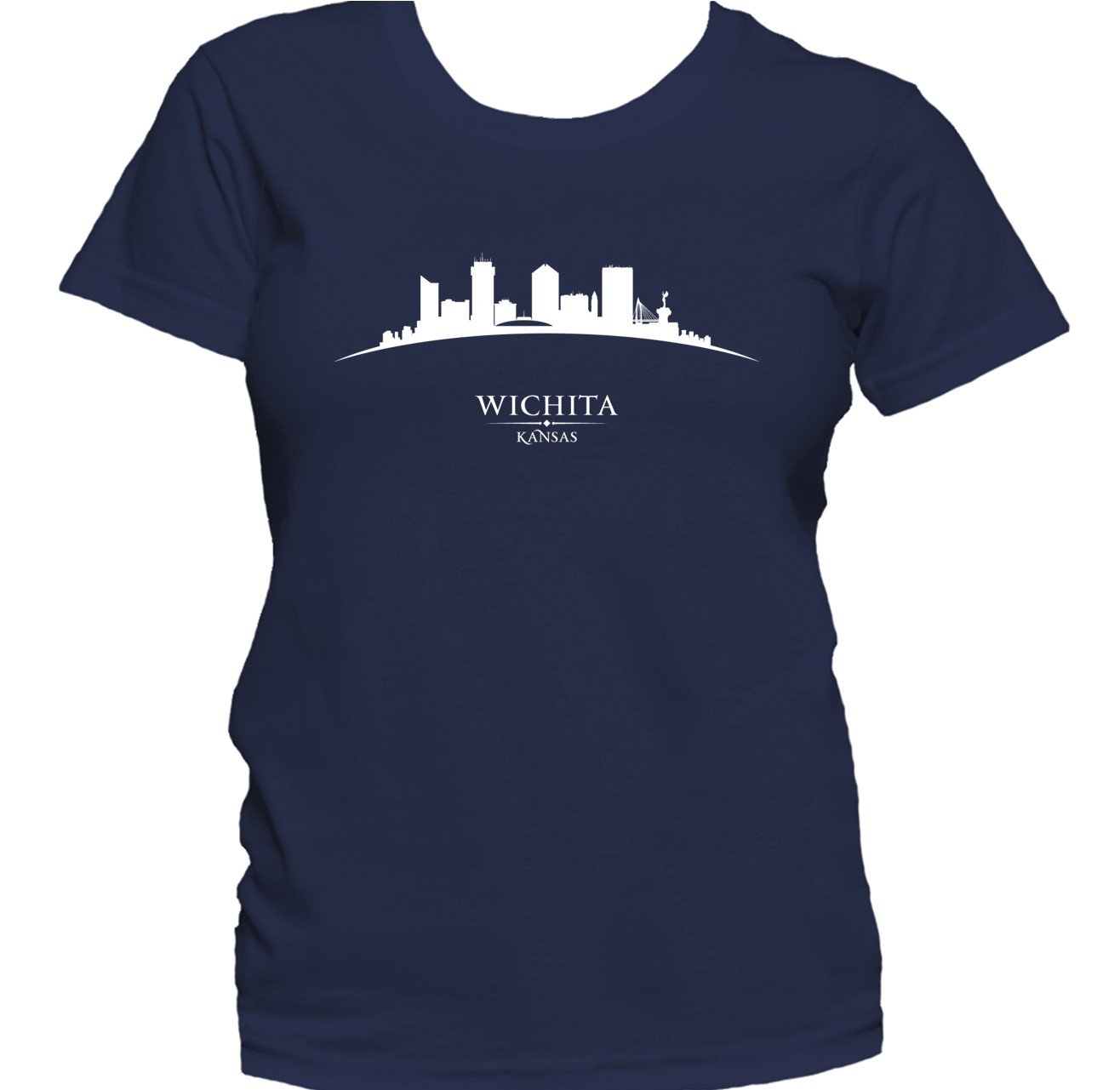 Wichita Kansas Cityscape Downtown Skyline Women's T-Shirt