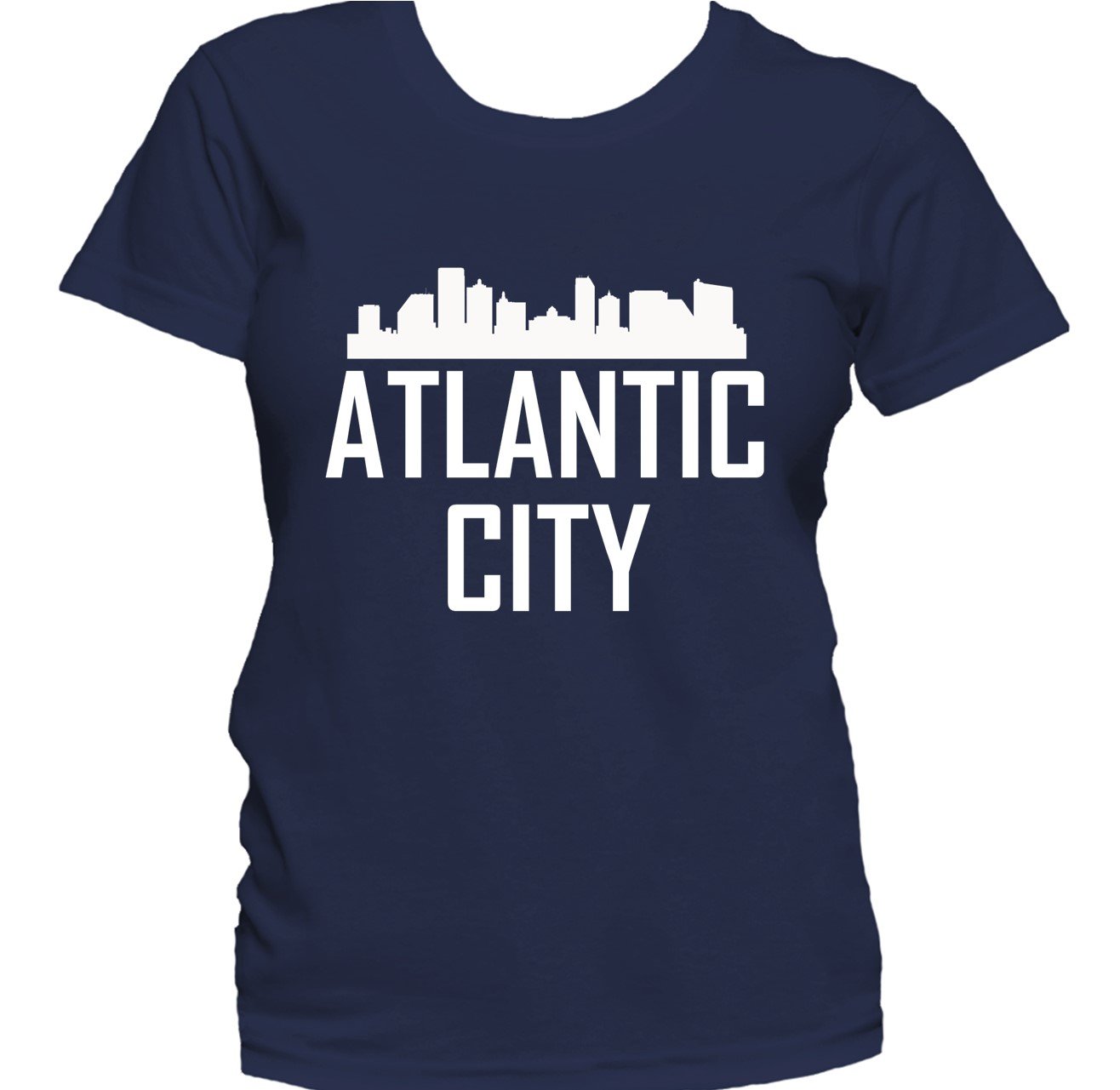 Atlantic City NJ Skyline Silhouette Cityscape Women's T-Shirt
