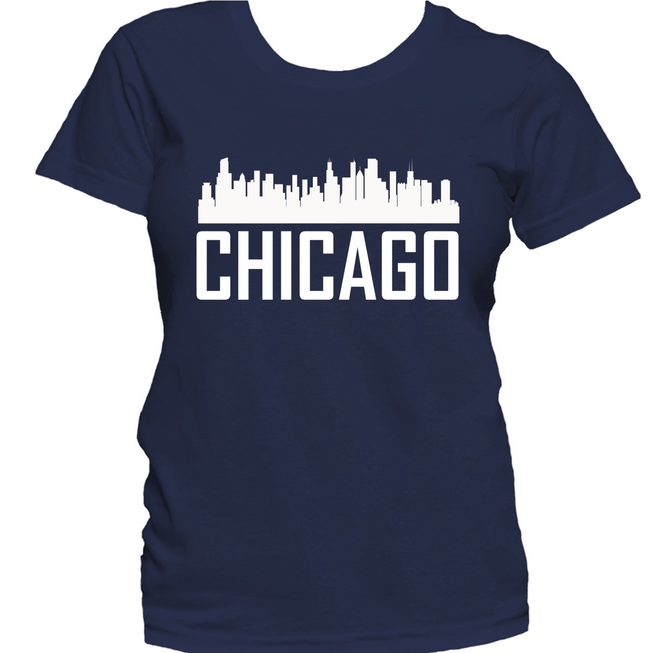 Chicago IL Skyline Silhouette Cityscape Women's T-Shirt