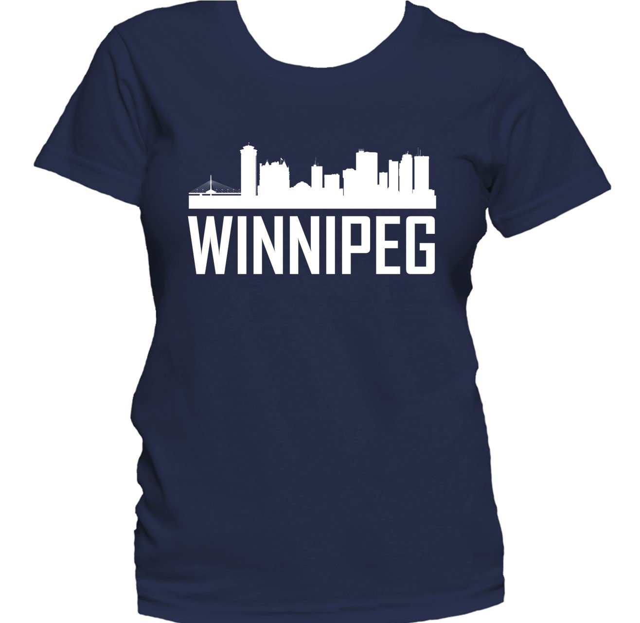 Winnipeg MB Canada Skyline Silhouette Cityscape Women's T-Shirt