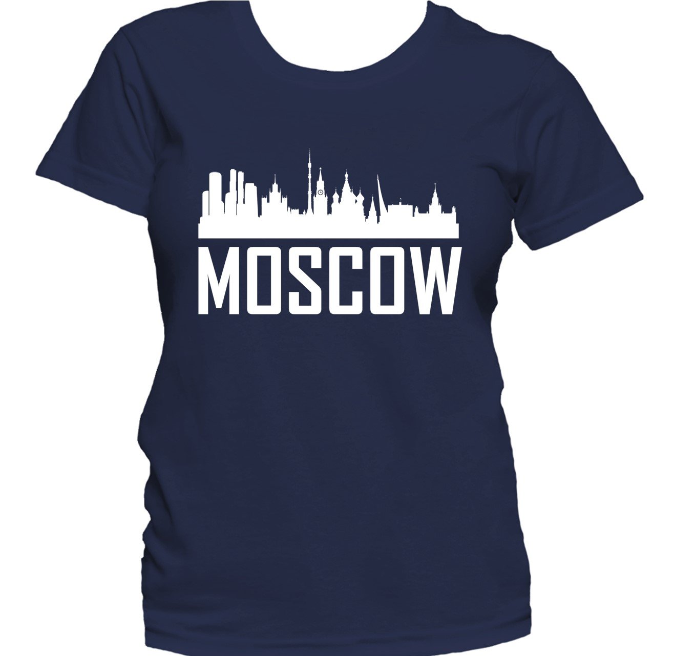 Moscow Russia Skyline Silhouette Cityscape Women's T-Shirt