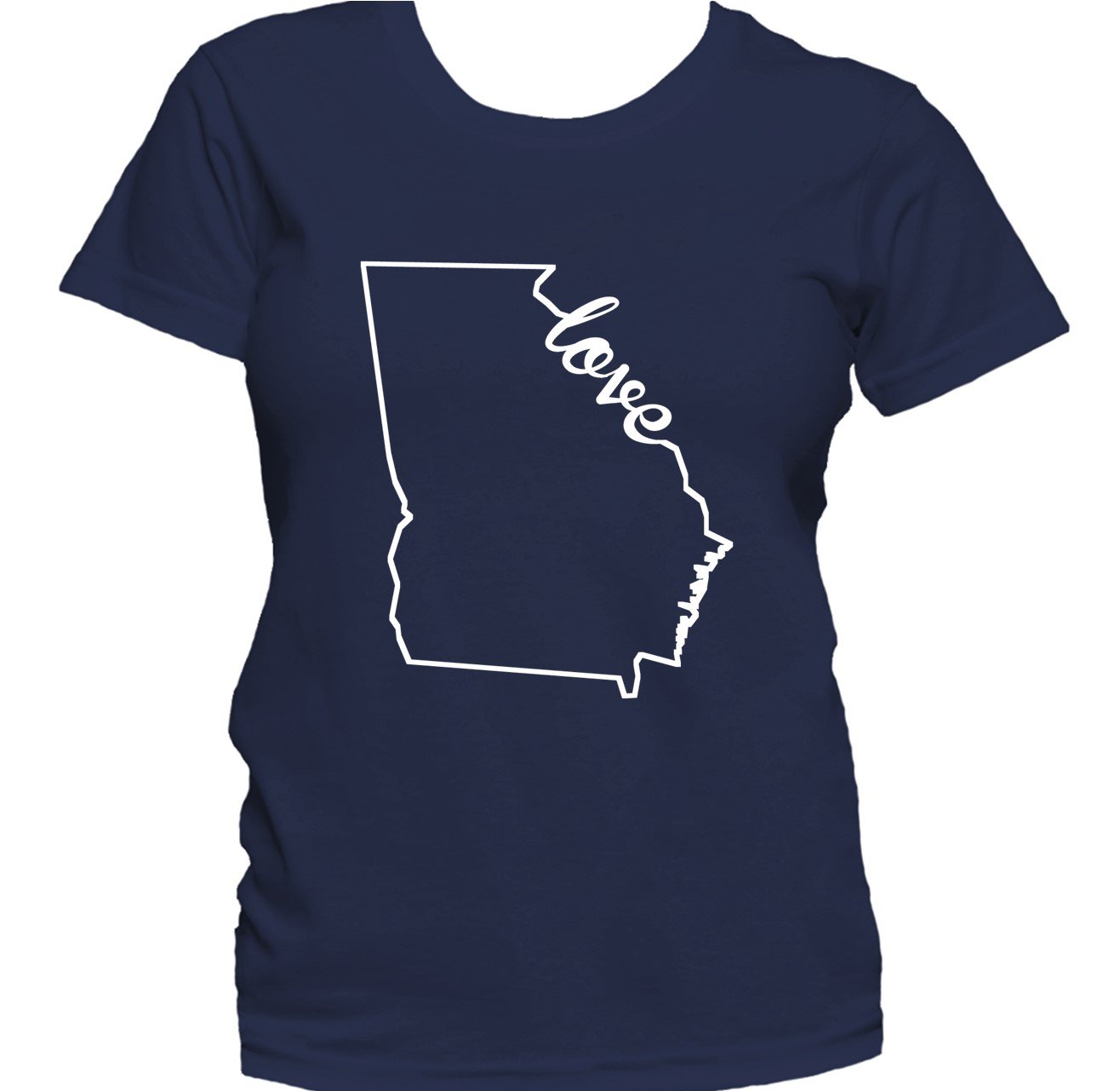 Women's Georgia Shirt - Georgia Love State Outline Women's T-Shirt