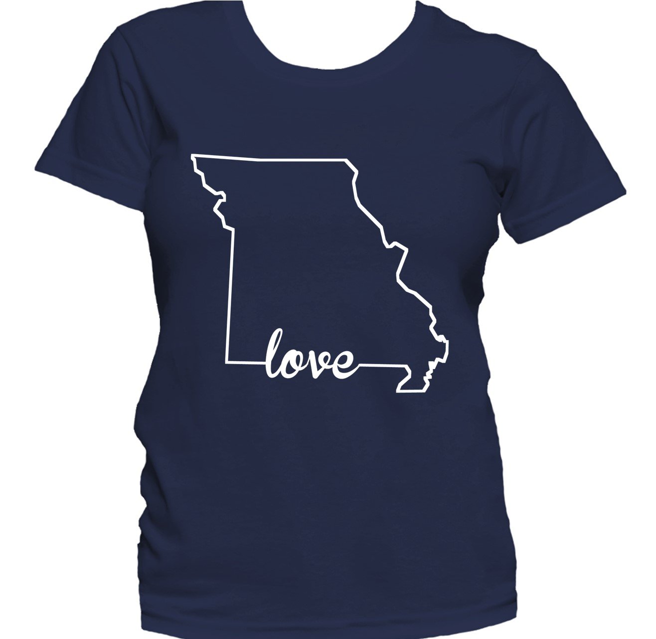Women's Missouri Shirt - Missouri Love State Outline Women's T-Shirt