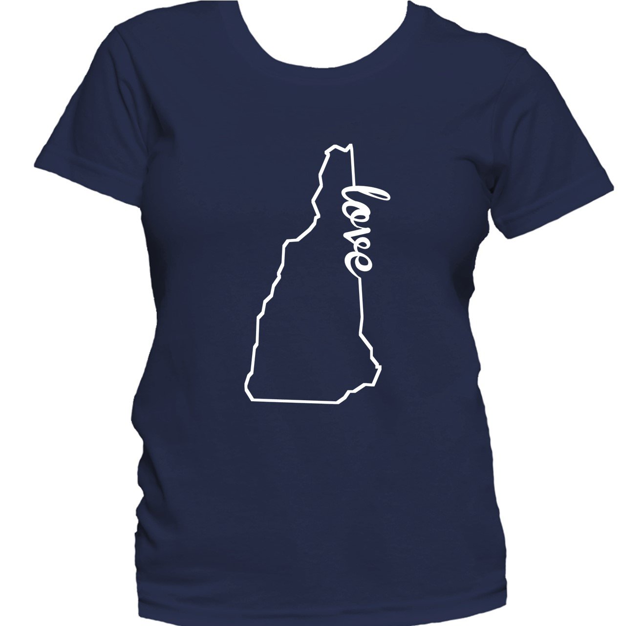 Women's New Hampshire Shirt - New Hampshire Love State Outline Women's T-Shirt