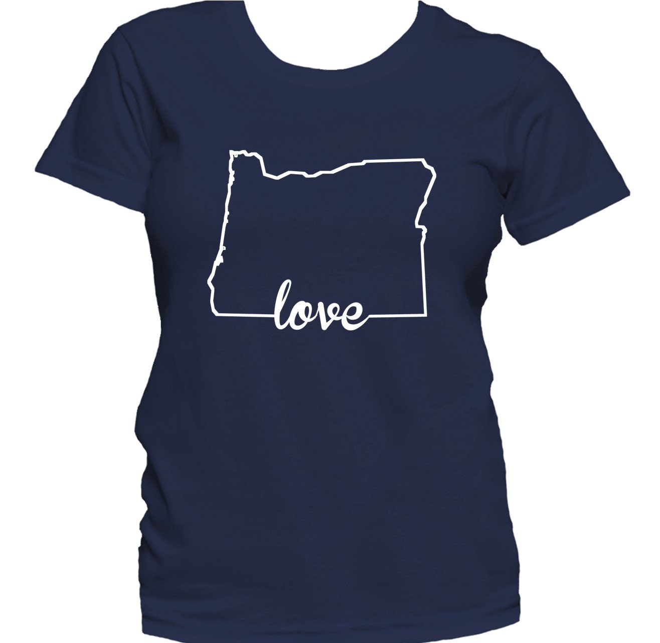Women's Oregon Shirt - Oregon Love State Outline Women's T-Shirt