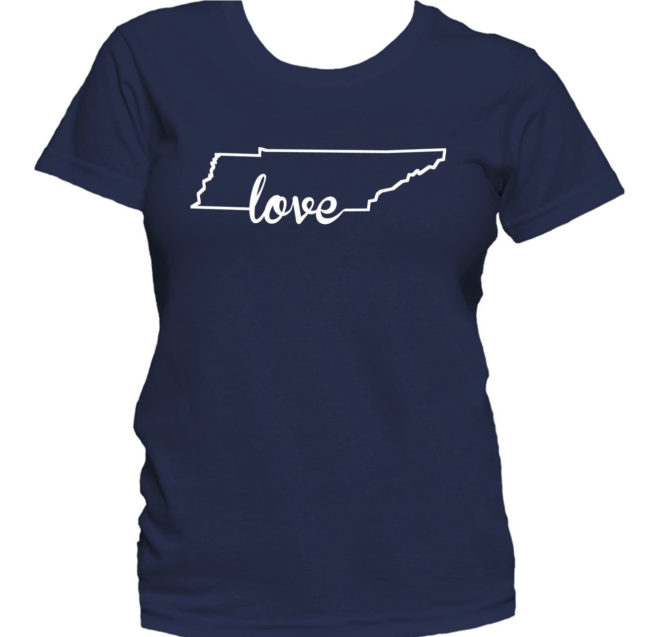 Women's Tennessee Shirt - Tennessee Love State Outline Women's T-Shirt