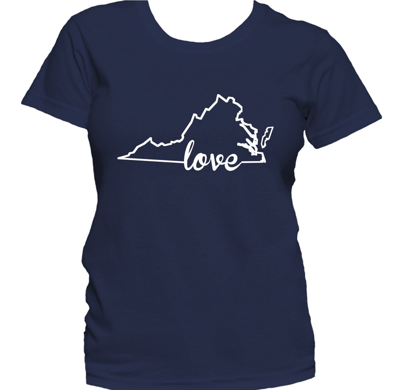 Women's Virginia Shirt - Virginia Love State Outline Women's T-Shirt