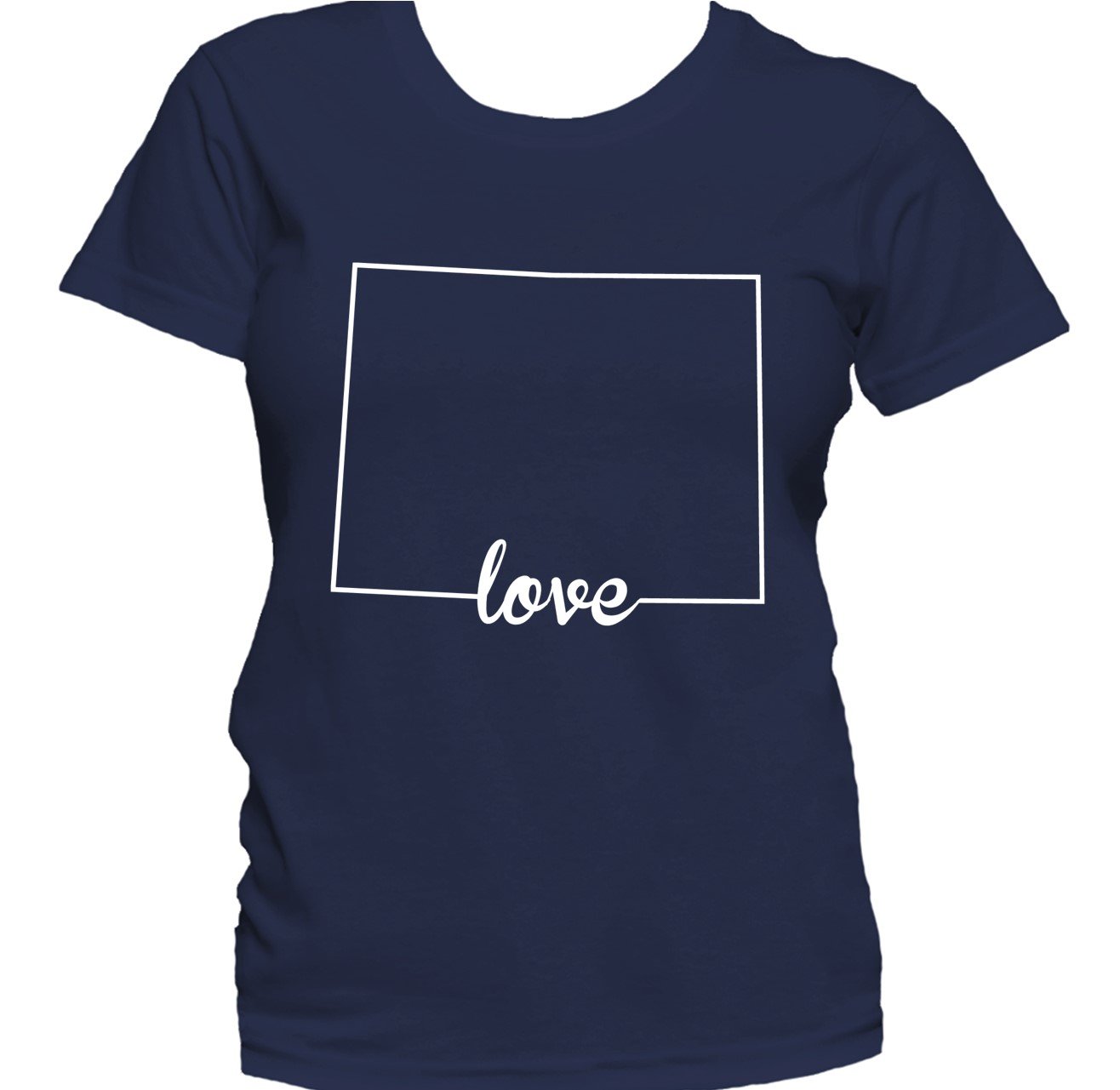 Women's Wyoming Shirt - Wyoming Love State Outline Women's T-Shirt