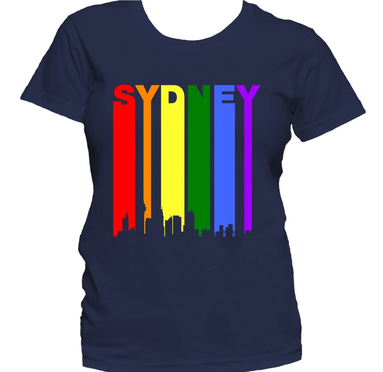 Sydney Australia Skyline Rainbow LGBTQ Gay Pride Women's T-Shirt