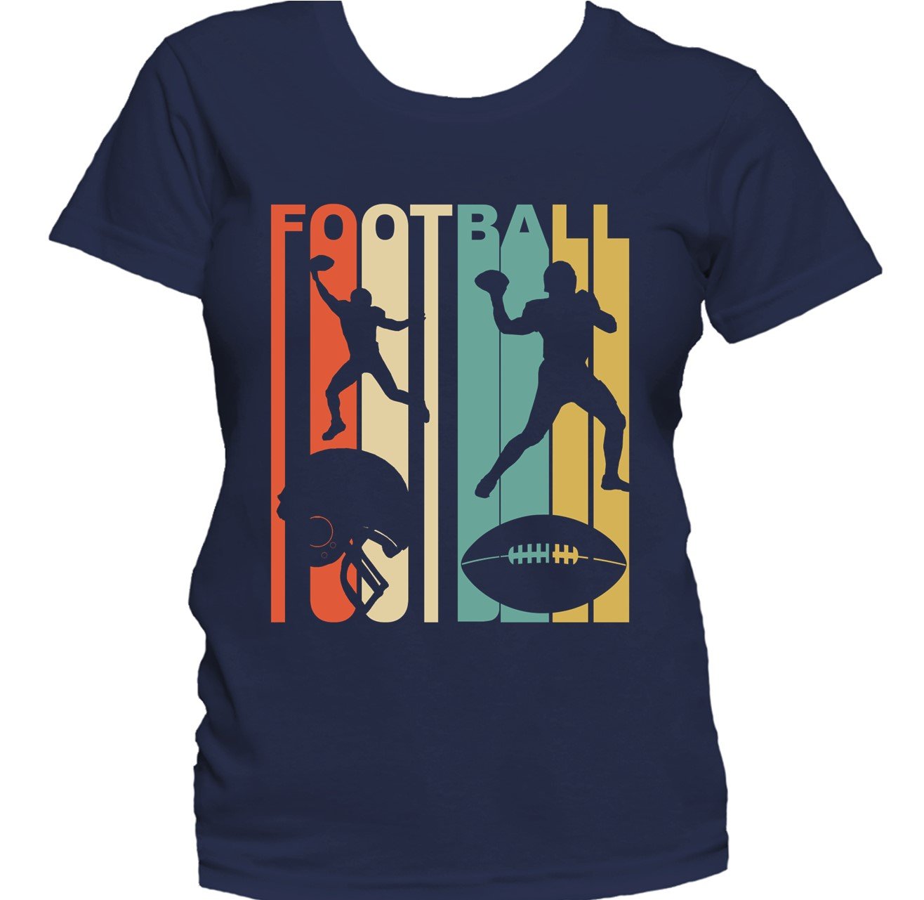 Retro 1970's Style Football Women's T-Shirt