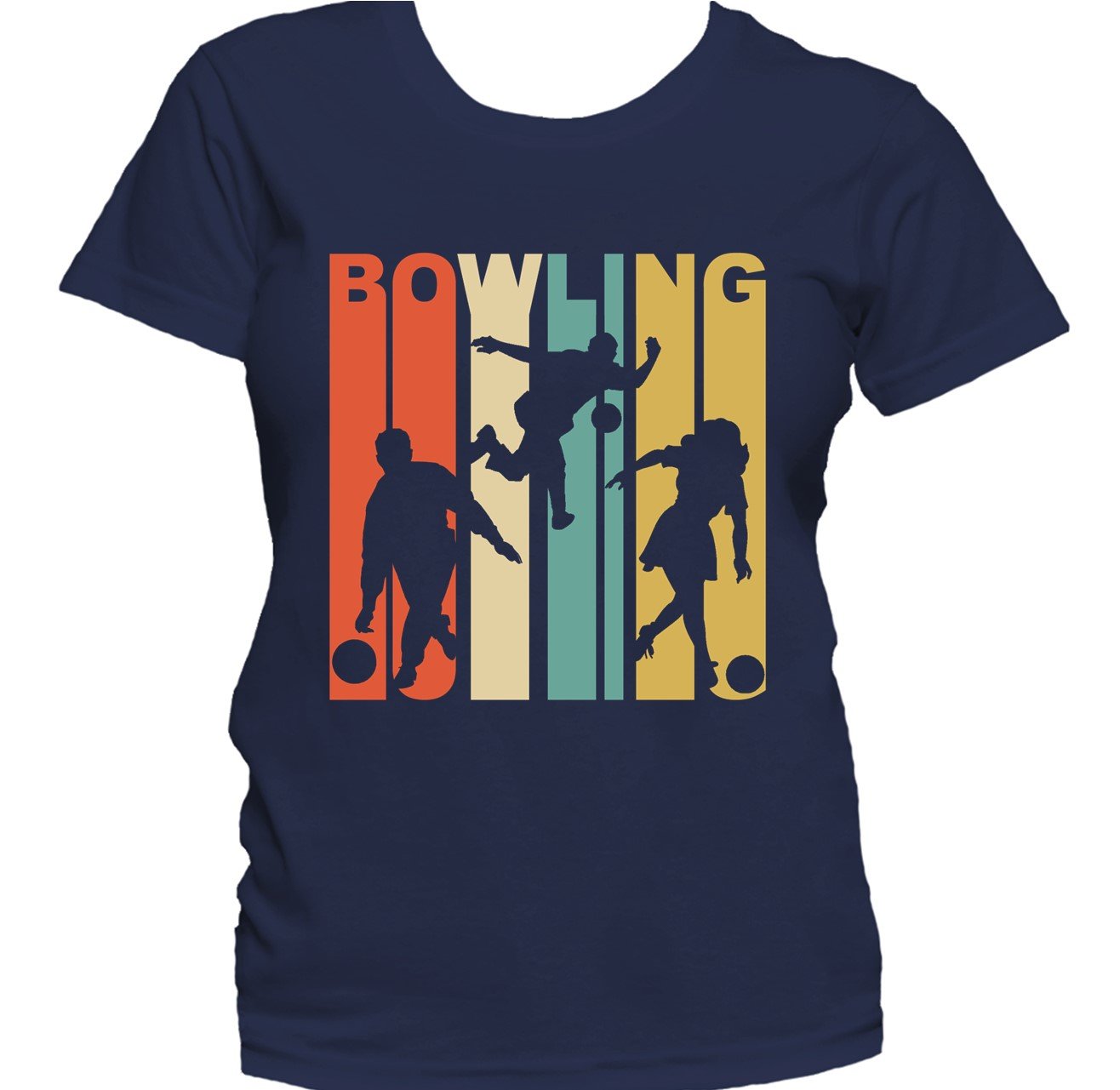Retro 1970's Style Bowling Women's T-Shirt