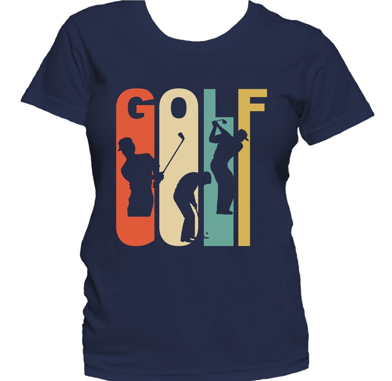 Retro 1970's Style Golf Golfing Women's T-Shirt