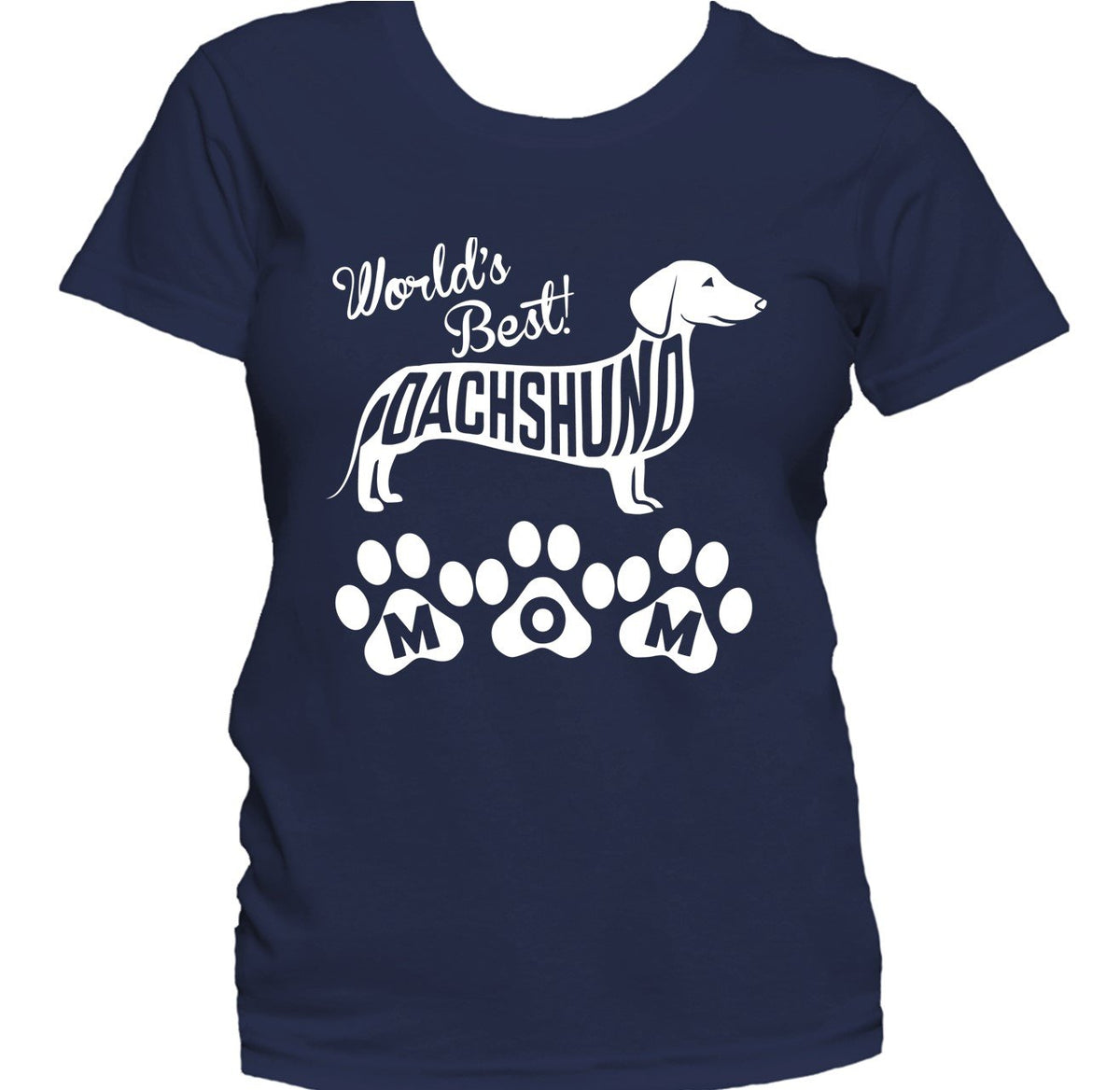World's Best Dachshund Mom Dog Silhouette Women's T-Shirt
