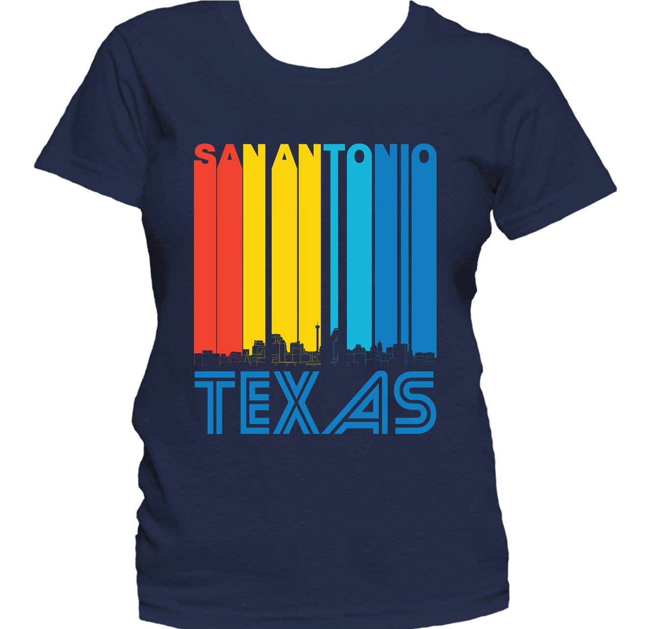 Retro 1970's Style San Antonio Texas Skyline Women's T-Shirt