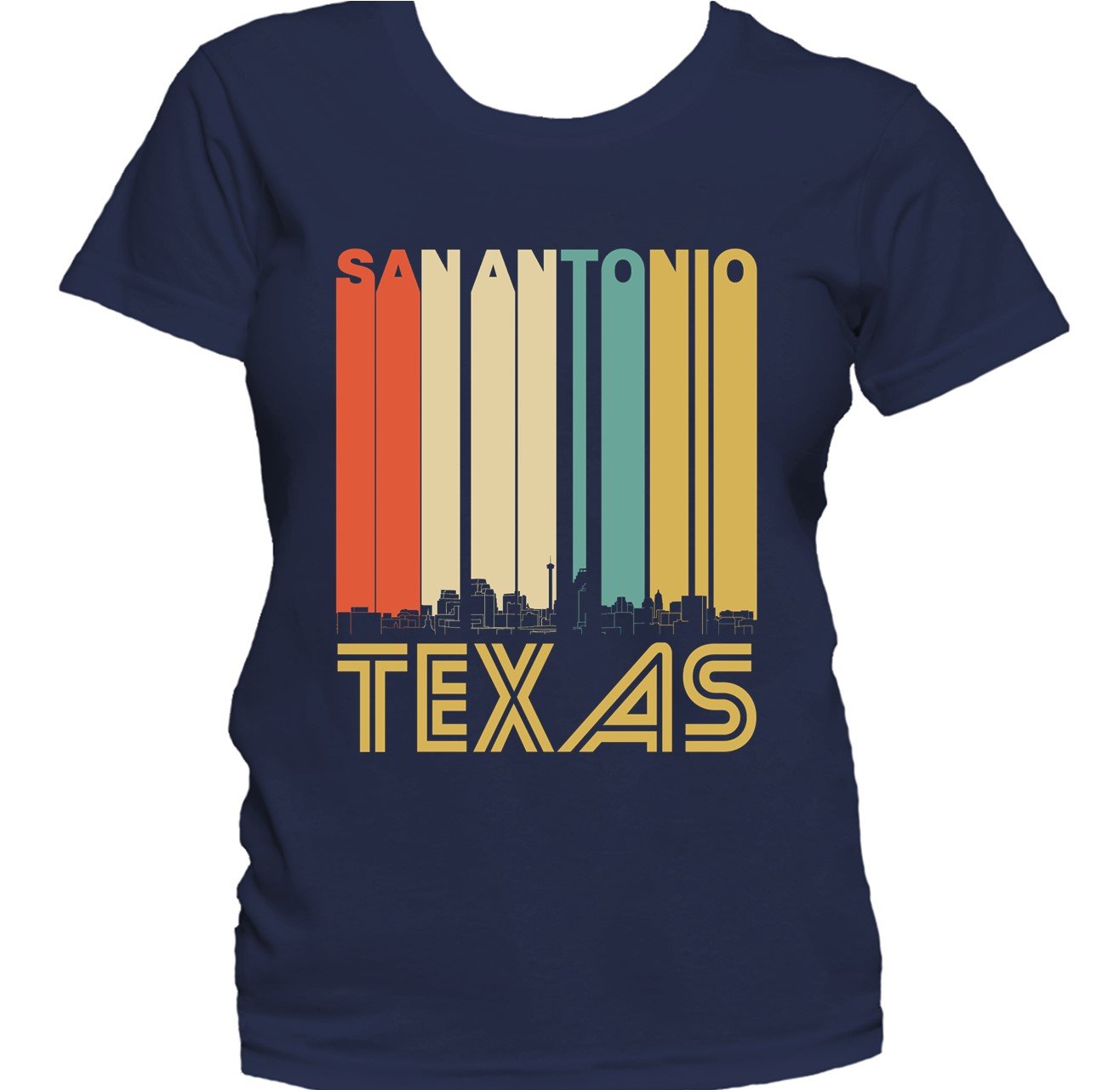 Retro 1970's Style San Antonio Texas Skyline Women's T-Shirt