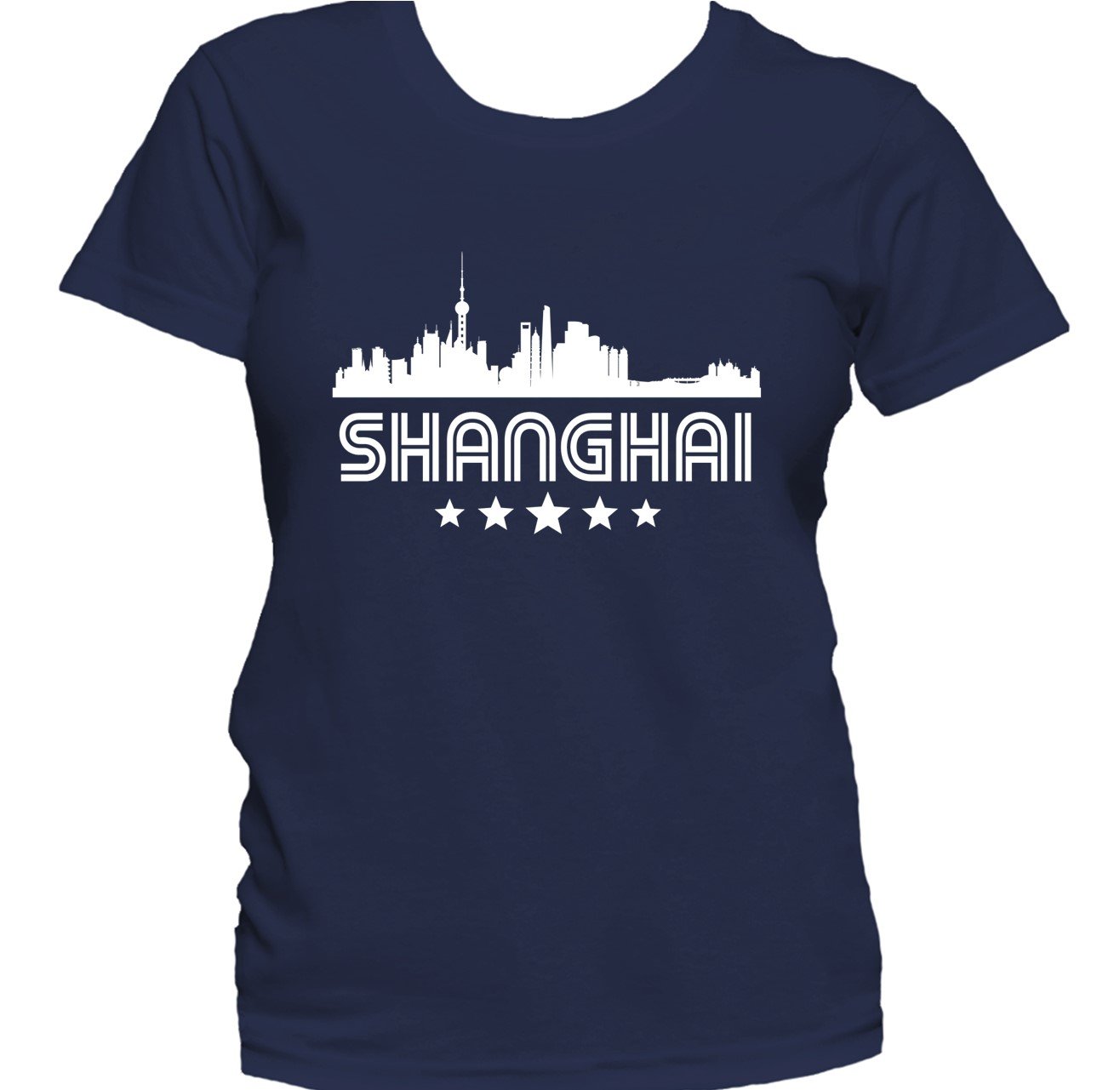 Shanghai China Skyline Retro Style Women's T-Shirt
