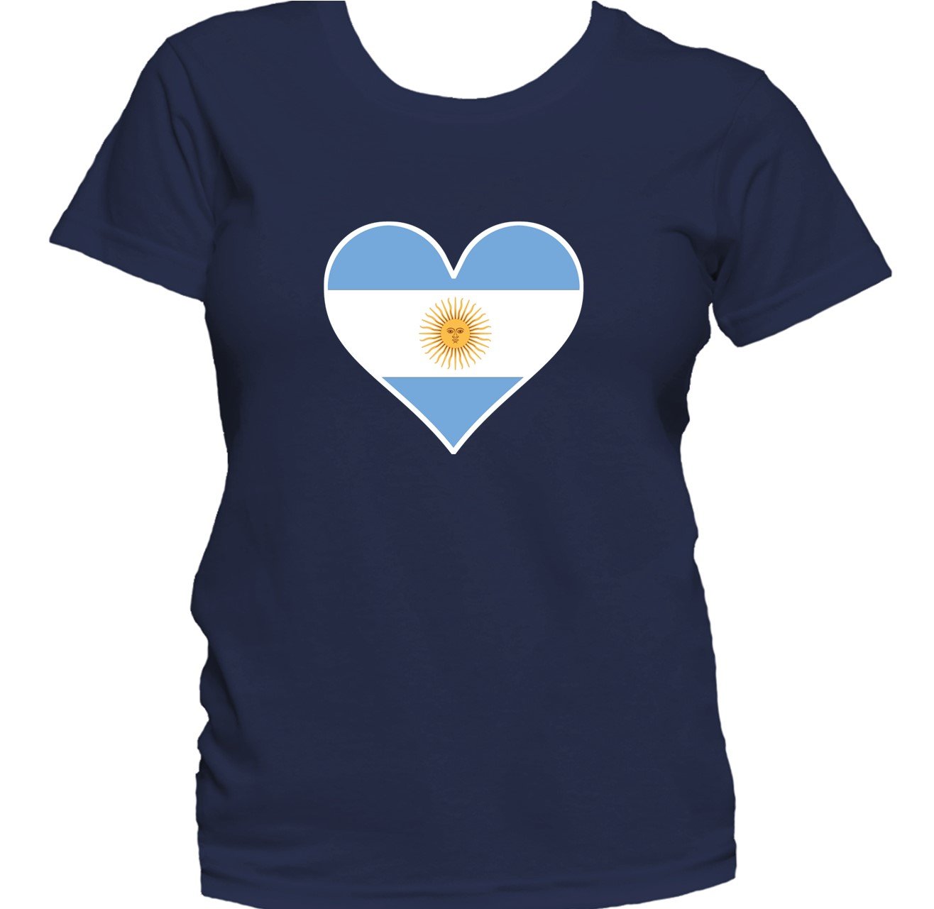 Argentinian Flag Heart Argentina Love Women's T-Shirt