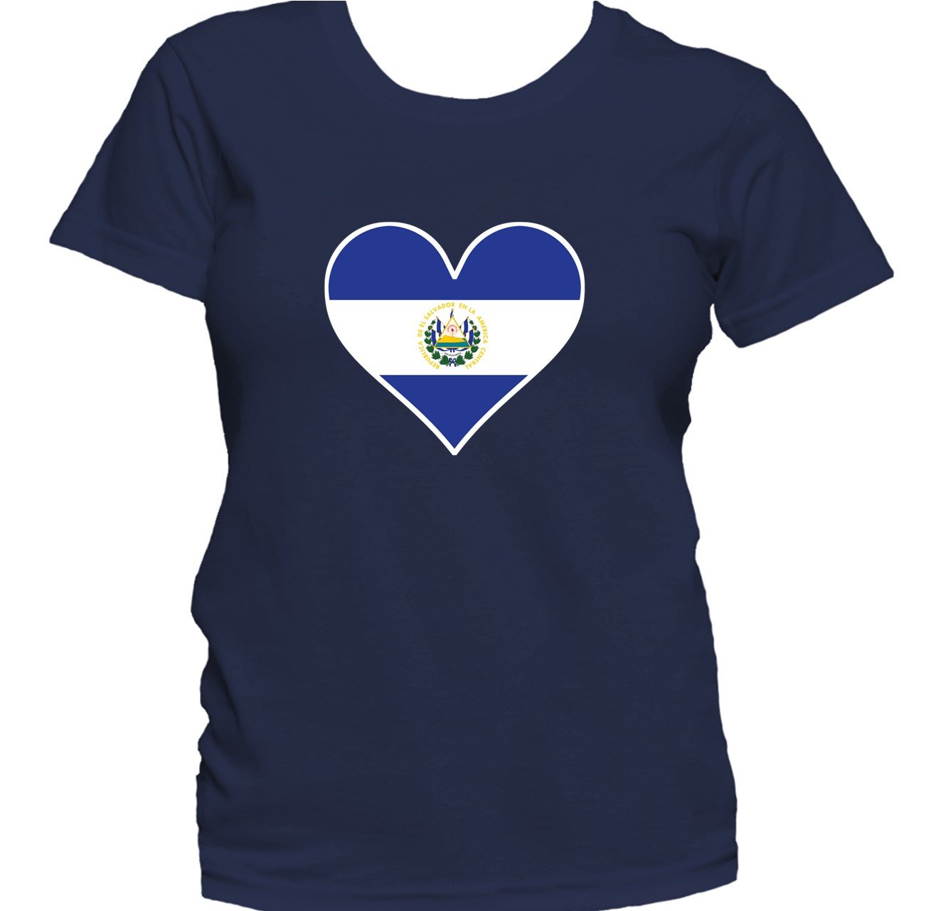 El Salvadorian Flag Heart El Salvador Love Women's T-Shirt