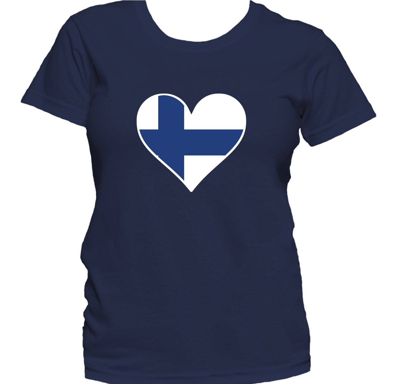 Finnish Flag Heart Finland Love Women's T-Shirt