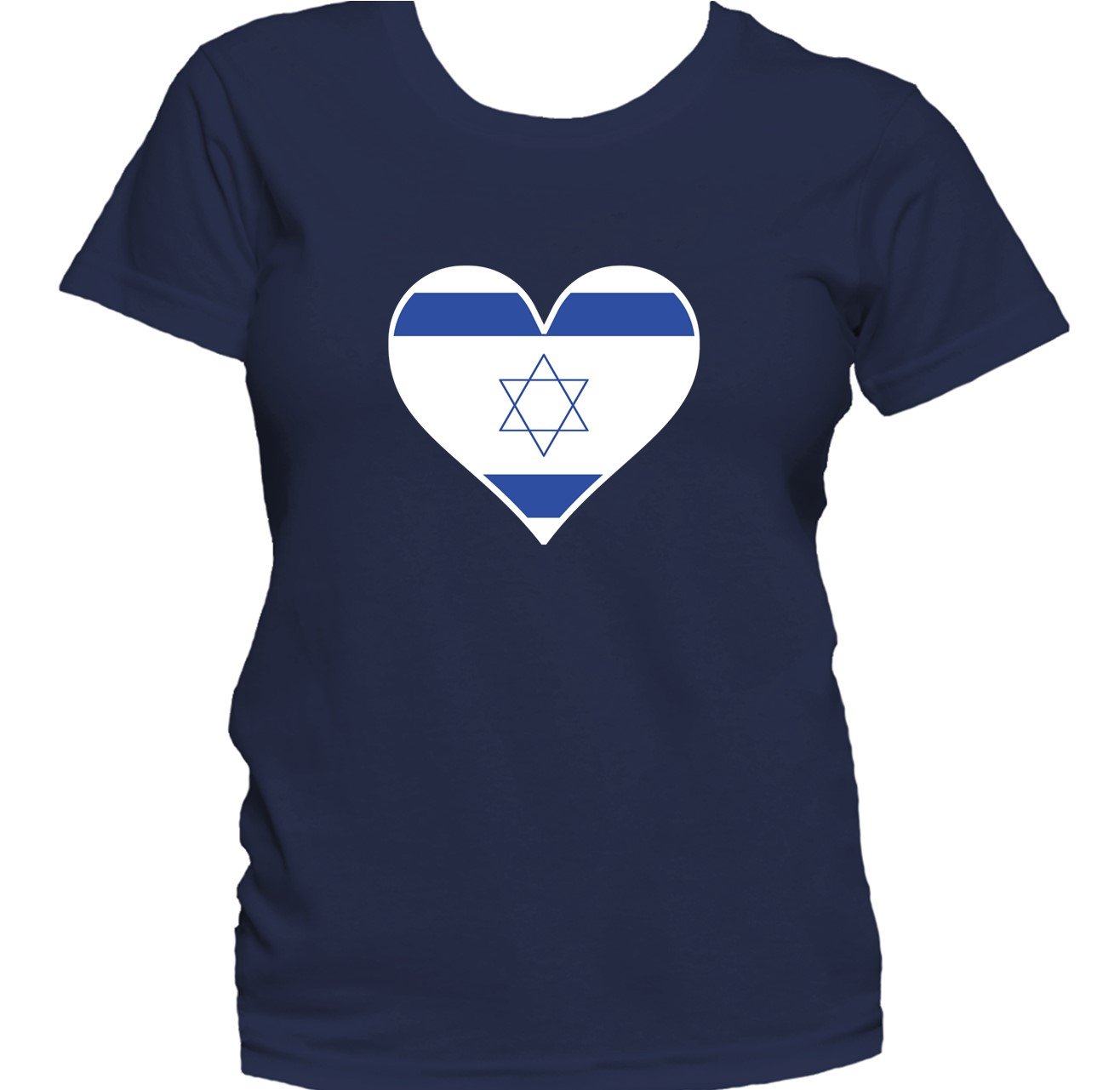 Israeli Flag Heart Israel Love Women's T-Shirt