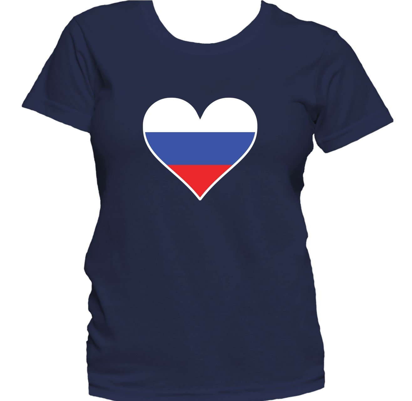Russian Flag Heart Russia Love Women's T-Shirt