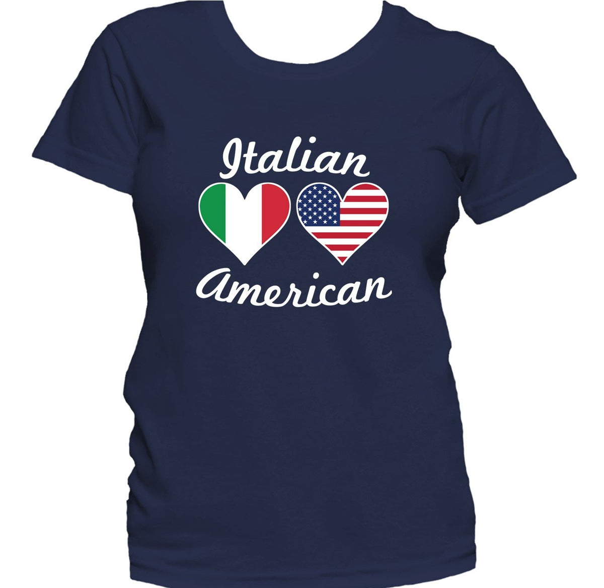 Italian American Heart Flags Women's T-Shirt