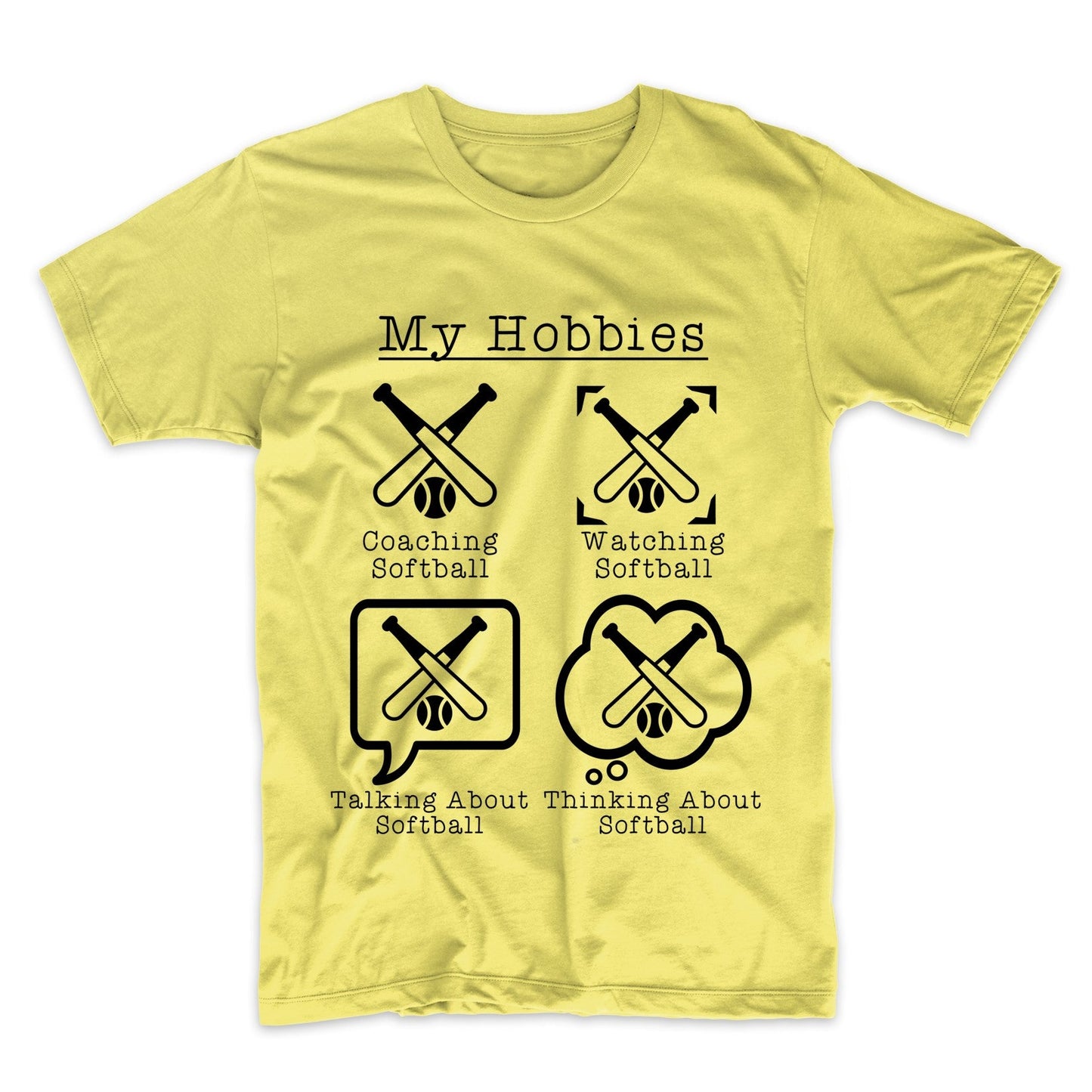 My Hobbies Coaching Softball Funny Softball Coach T-Shirt