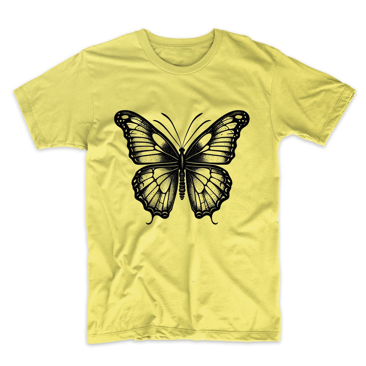 Butterfly with Open Wings Minimalist Nature T-Shirt