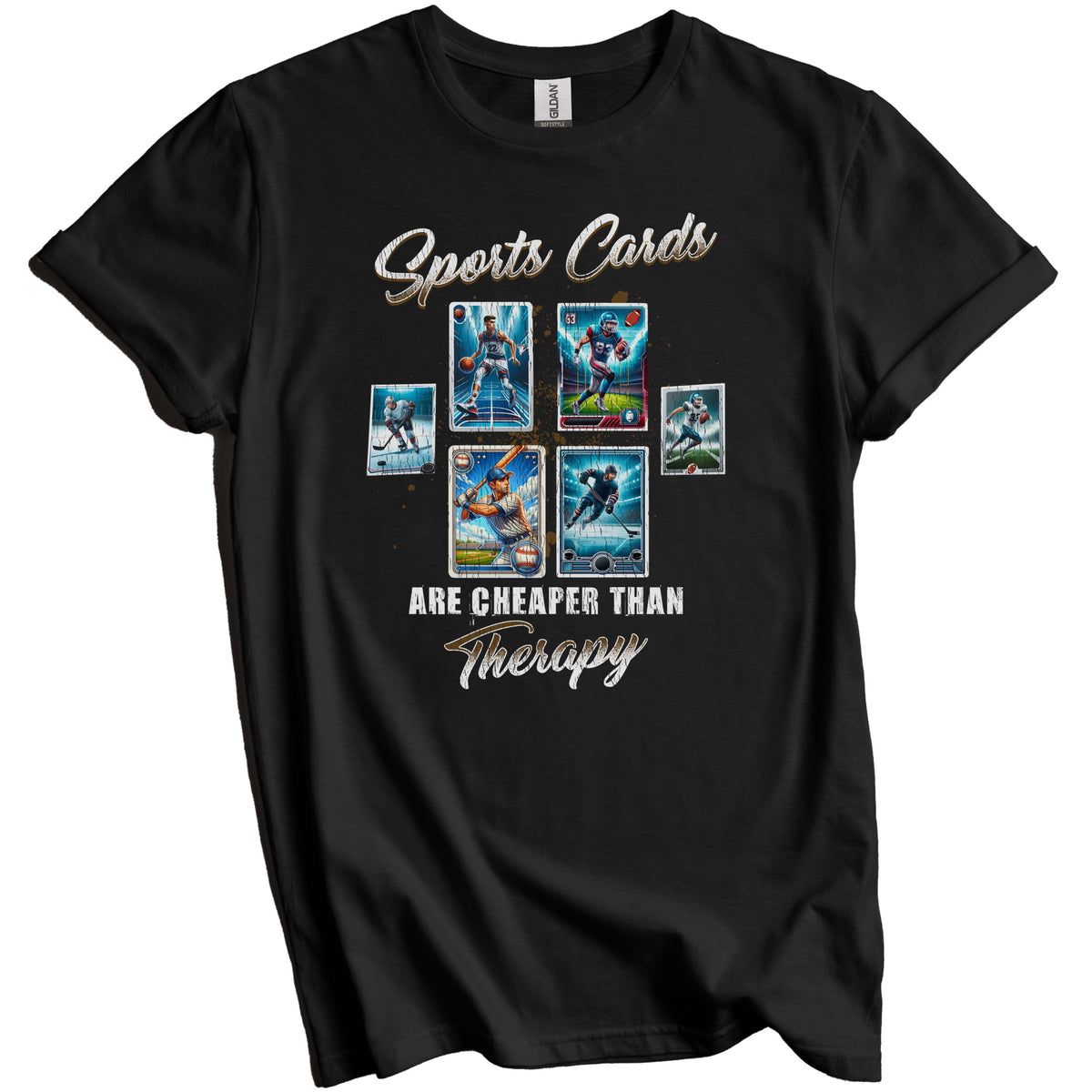 Sports Cards Are Cheaper Than Therapy Funny Sports Card T-Shirt
