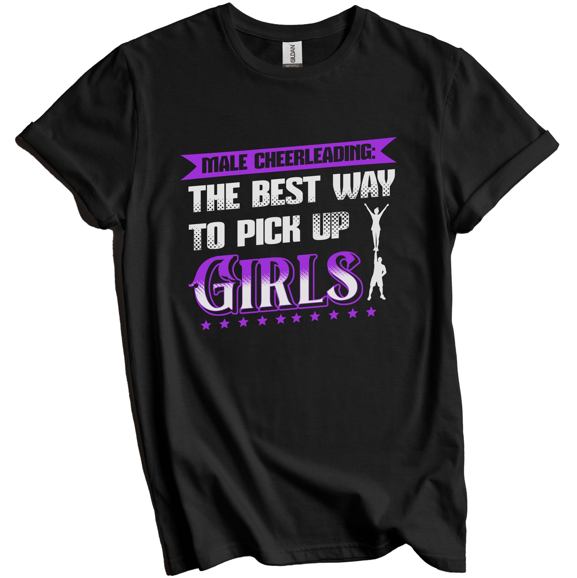 Male Cheerleading The Best Way To Pick Up Girls Funny Cheer T-Shirt