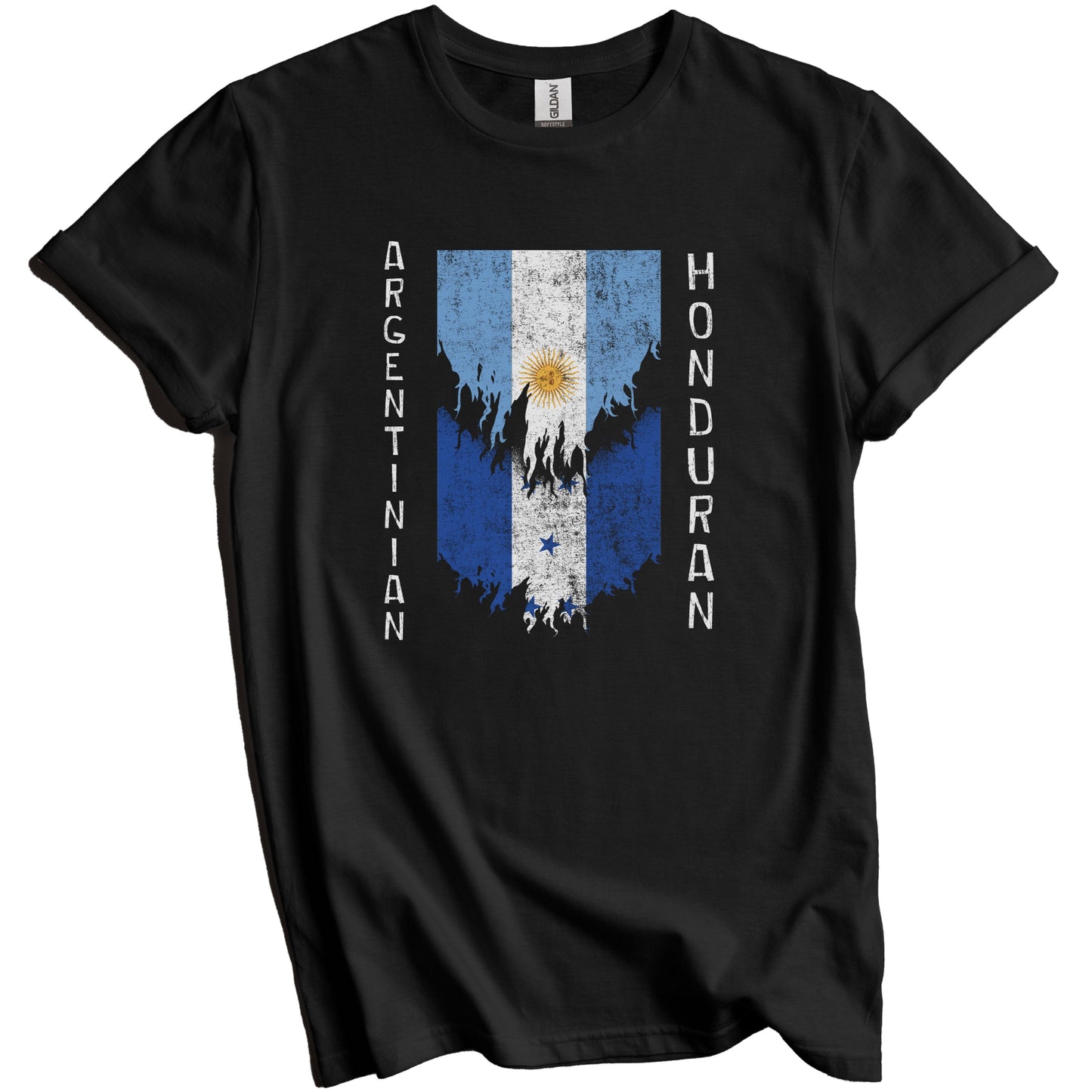 Argentinian Honduran Flags Ripped Torn Argentina Honduras T-Shirt