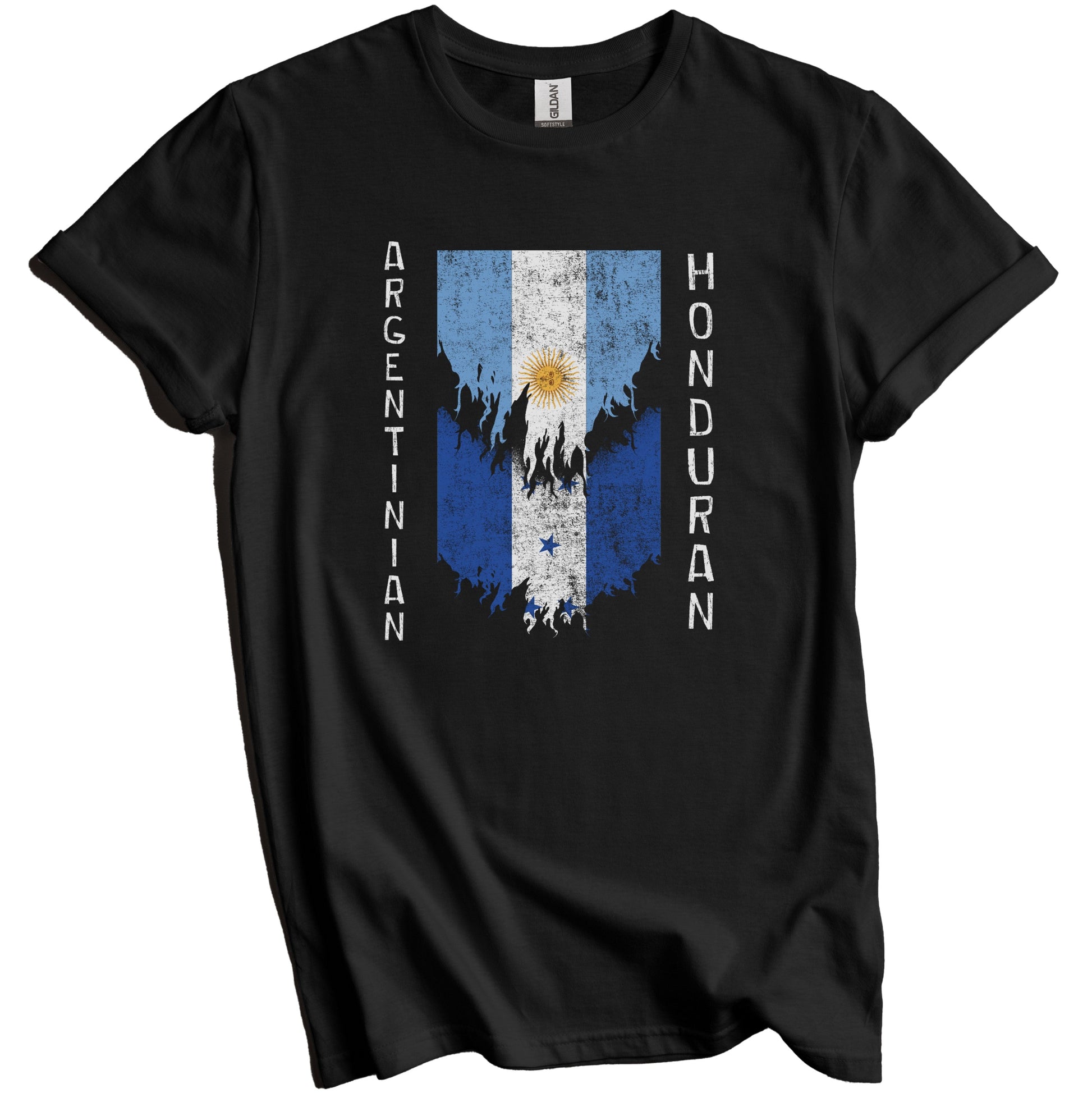 Argentinian Honduran Flags Ripped Torn Argentina Honduras T-Shirt